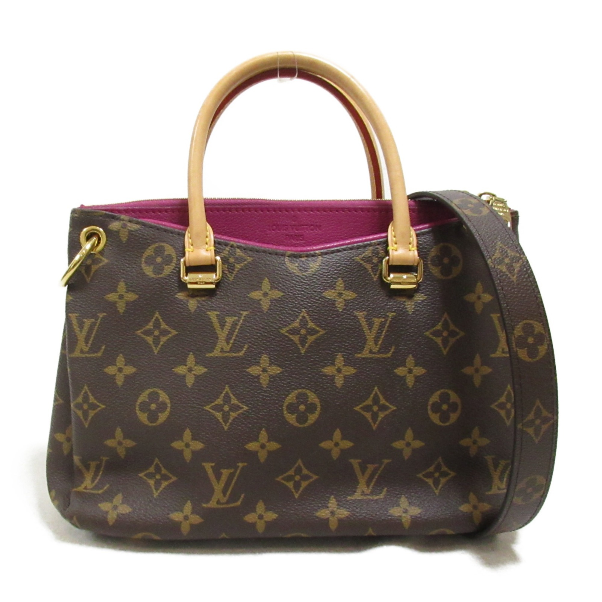 LOUIS VUITTON Pallas BB Shoulder Bag Brown Pink Monogram PVC coated canvas M41634