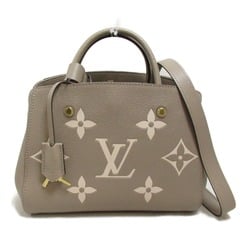 LOUIS VUITTON Montaigne BB Tote Bag Gray Turtle claim Monogram empreinte leather M45489