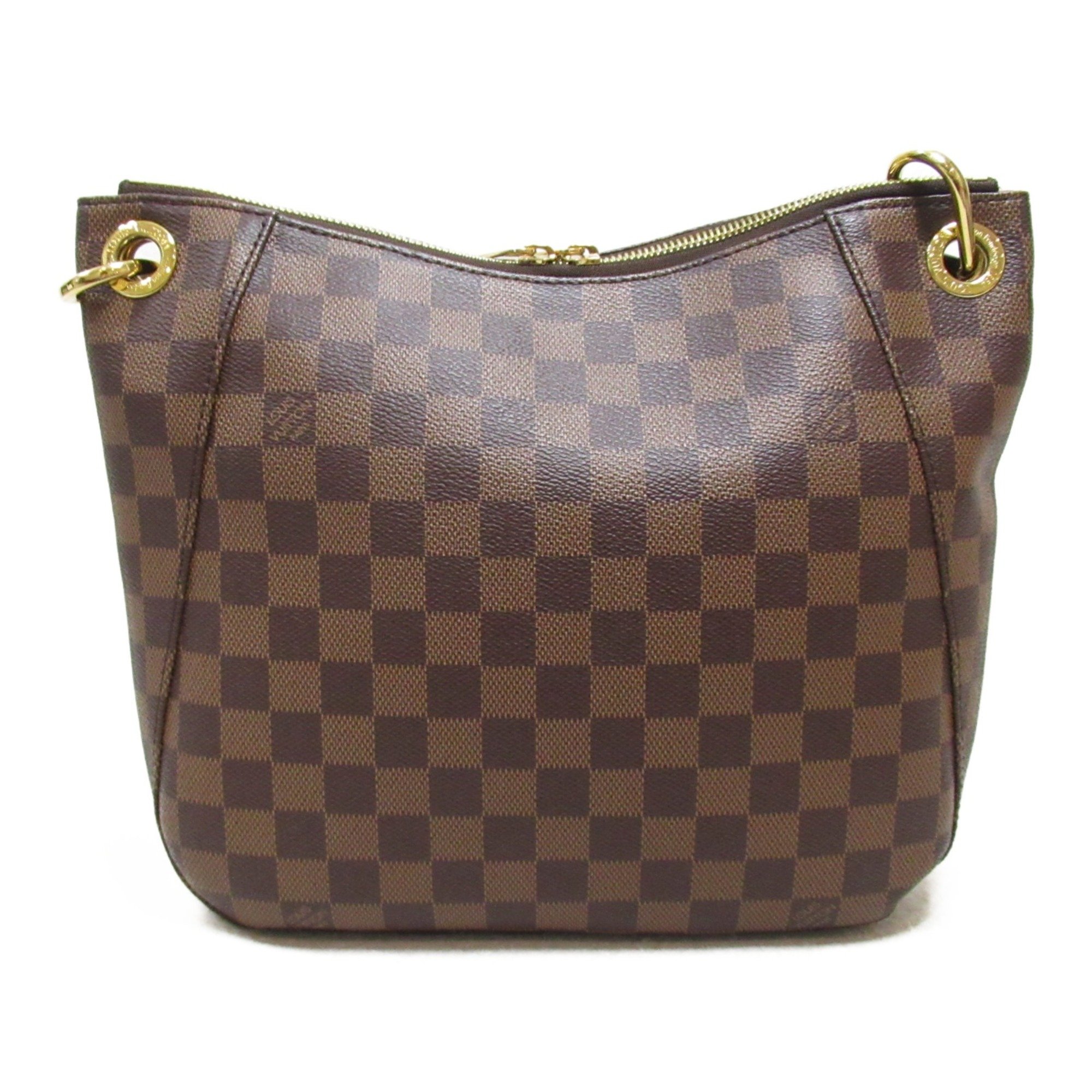 LOUIS VUITTON South Bank Shoulder Bag Brown Ebene Damier PVC coated canvas N42230