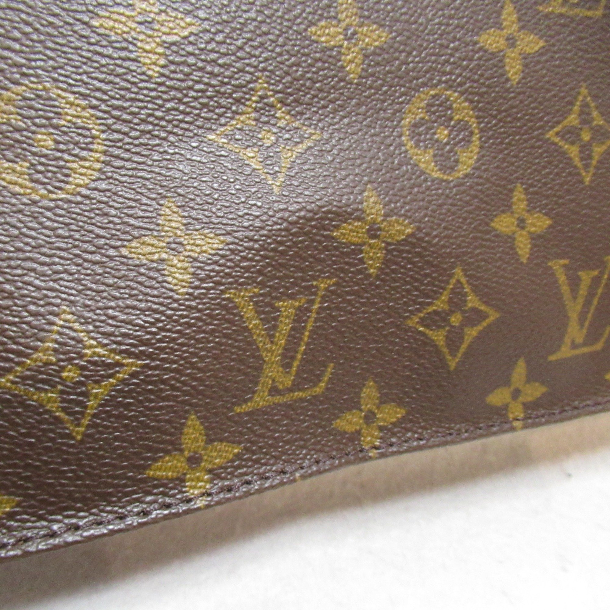 LOUIS VUITTON Sac Plat Tote Bag Brown Monogram PVC coated canvas M51140