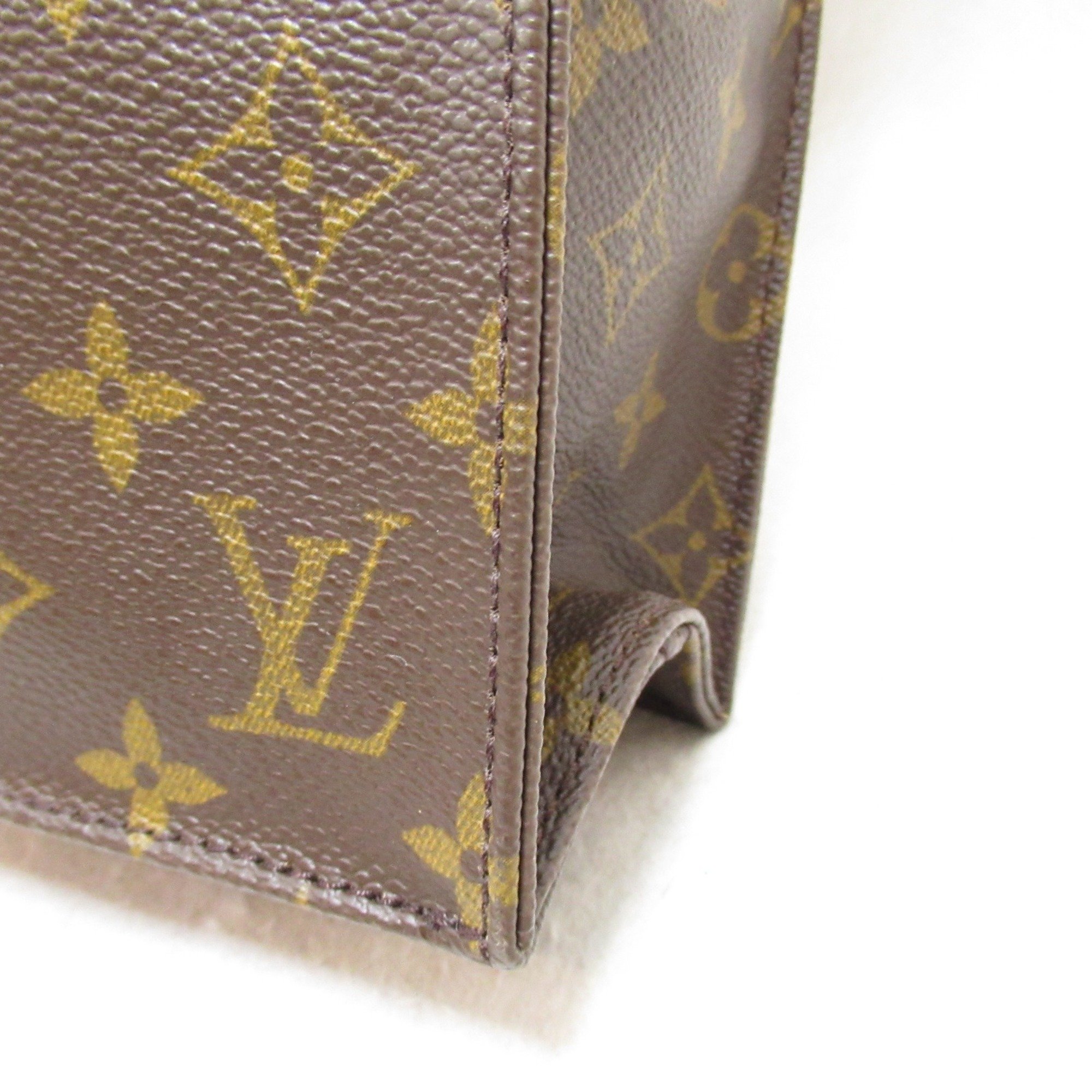 LOUIS VUITTON Sac Plat Tote Bag Brown Monogram PVC coated canvas M51140