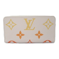 LOUIS VUITTON Zippy Wallet Round Long Wallet White Saffron Monogram empreinte leather M82206