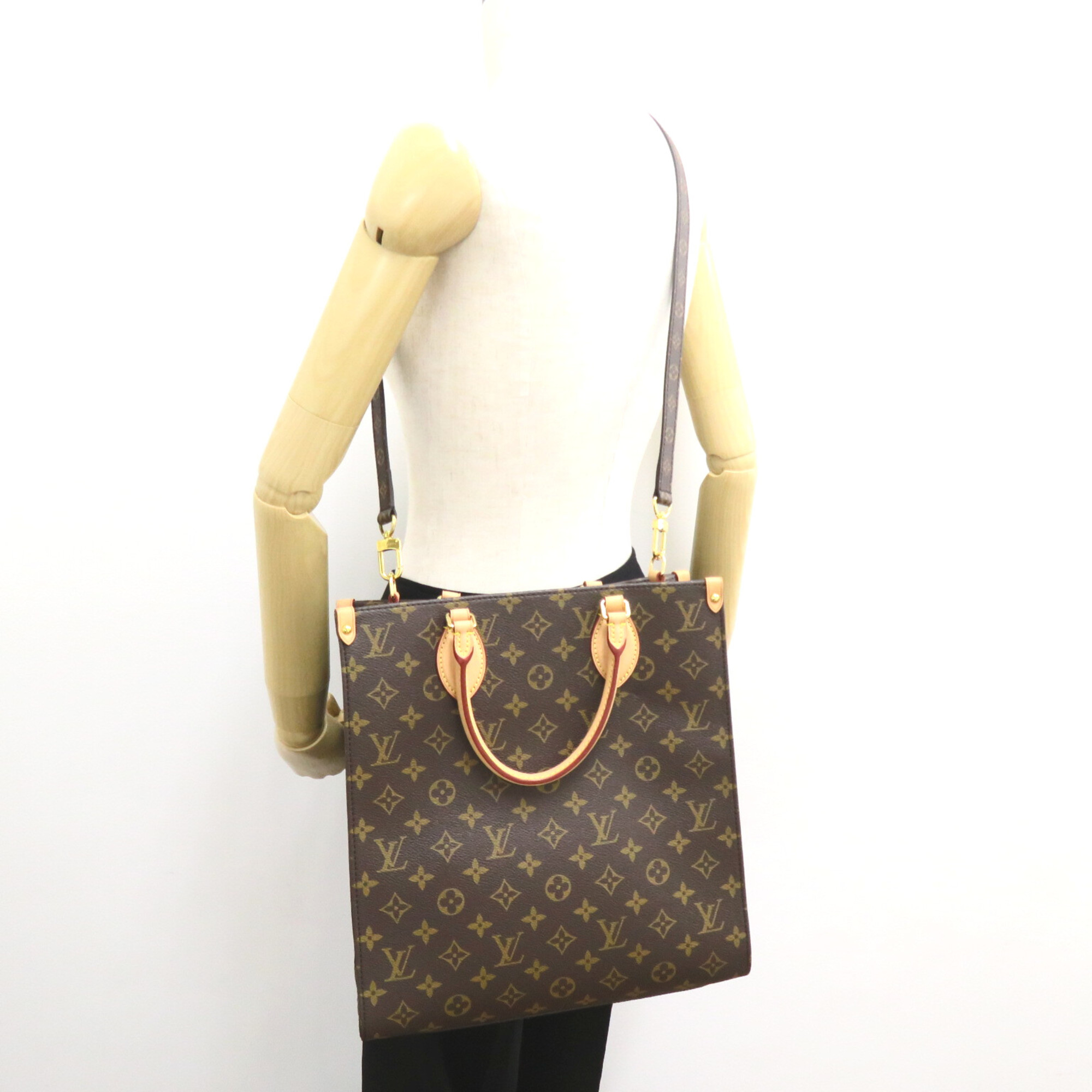 LOUIS VUITTON Sac PlatPM Brown Monogram PVC coated canvas M46263