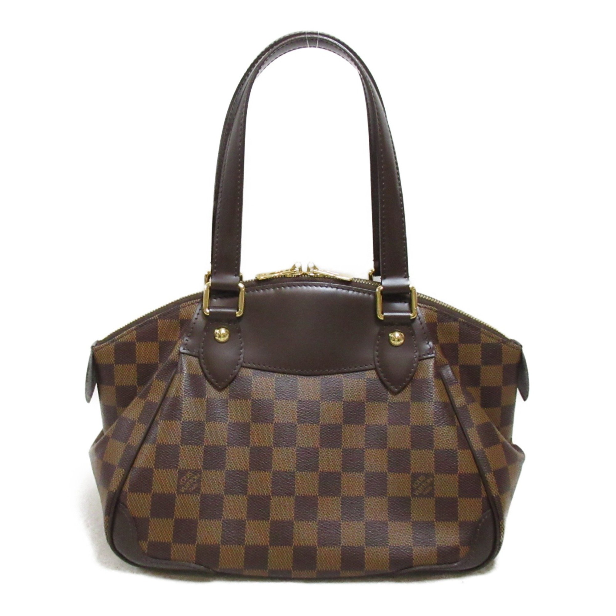 LOUIS VUITTON Verona PM Shoulder Bag Brown Ebene Damier PVC coated canvas N41117