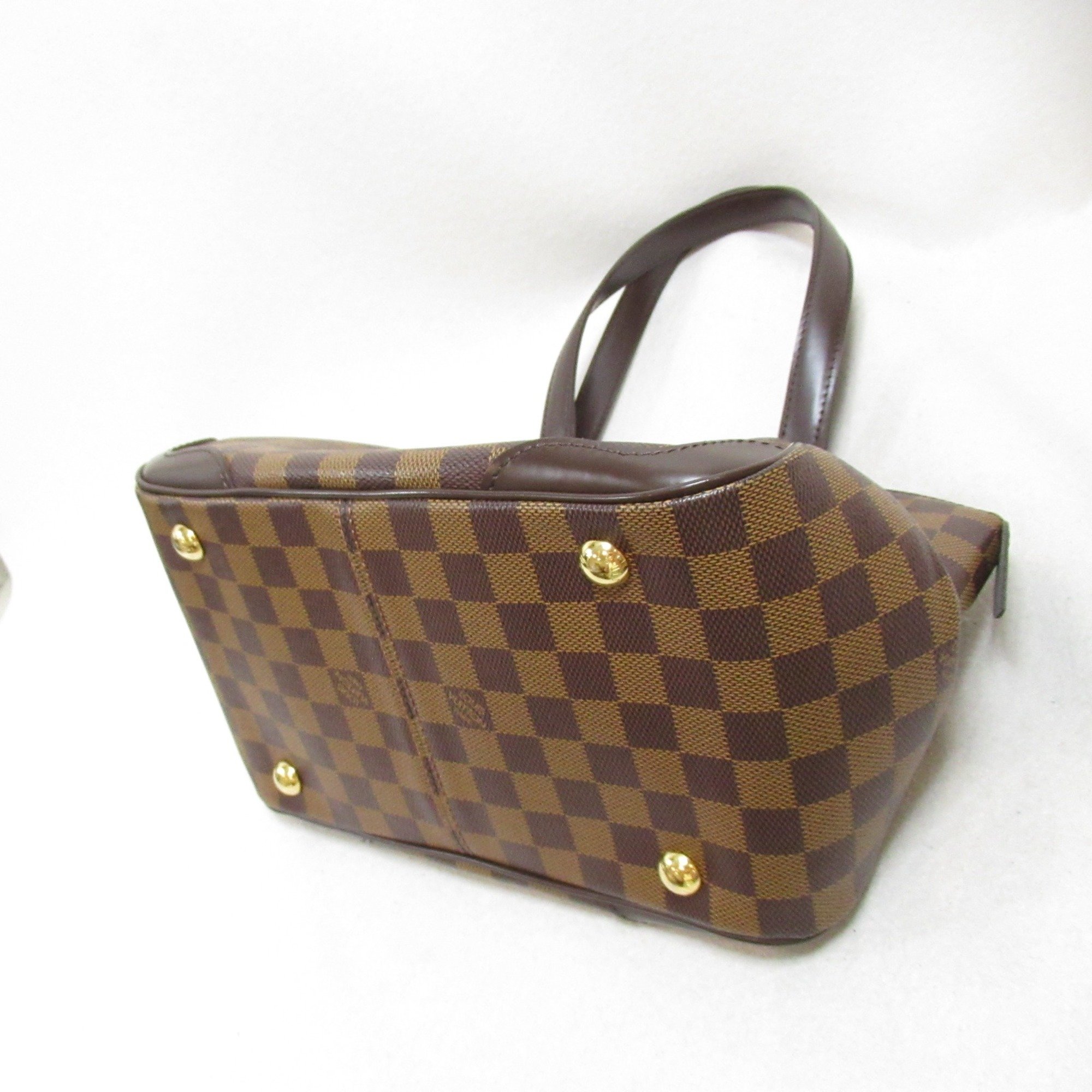 LOUIS VUITTON Verona PM Shoulder Bag Brown Ebene Damier PVC coated canvas N41117