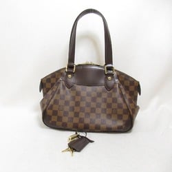 LOUIS VUITTON Verona PM Shoulder Bag Brown Ebene Damier PVC coated canvas N41117