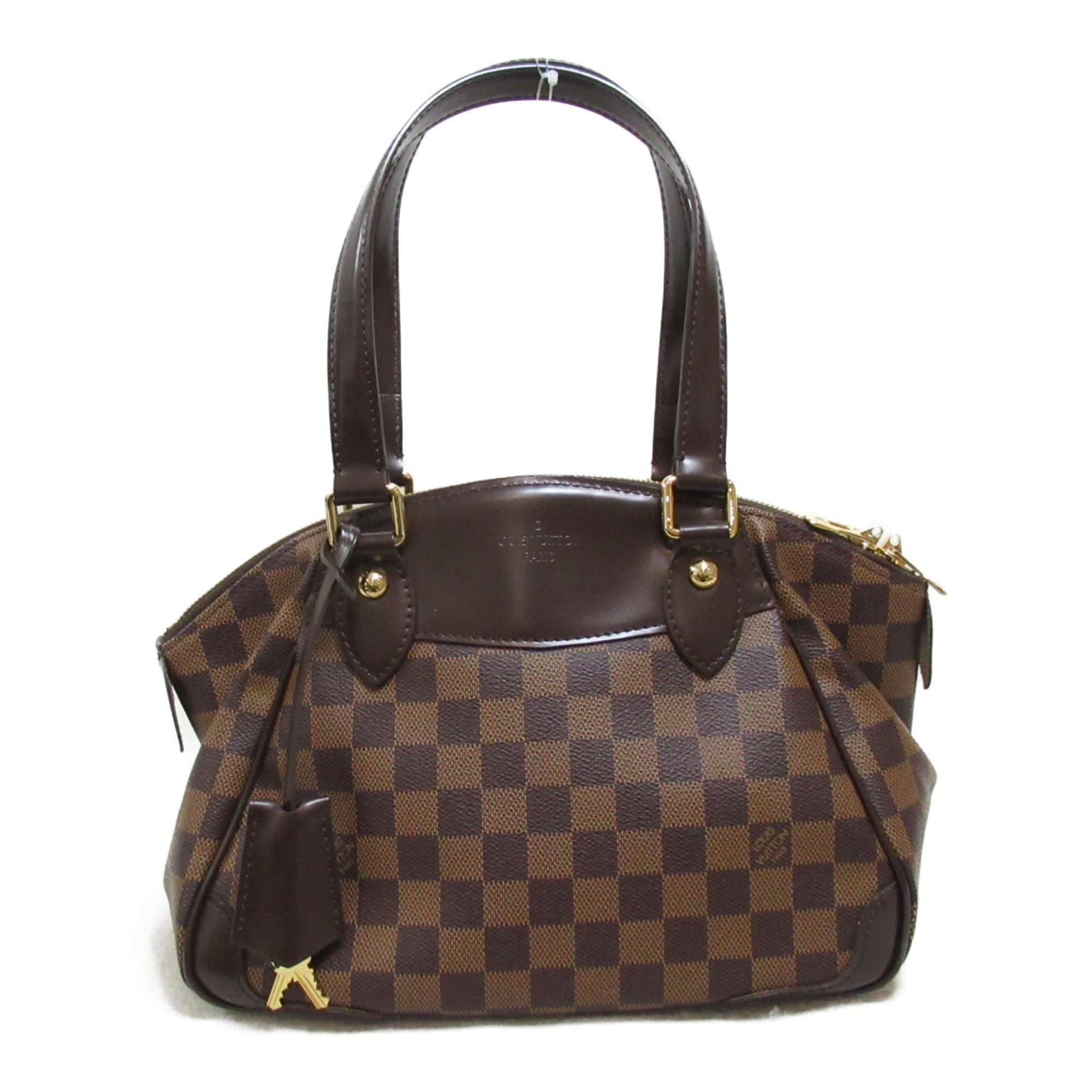 LOUIS VUITTON Verona PM Shoulder Bag Brown Ebene Damier PVC coated canvas N41117