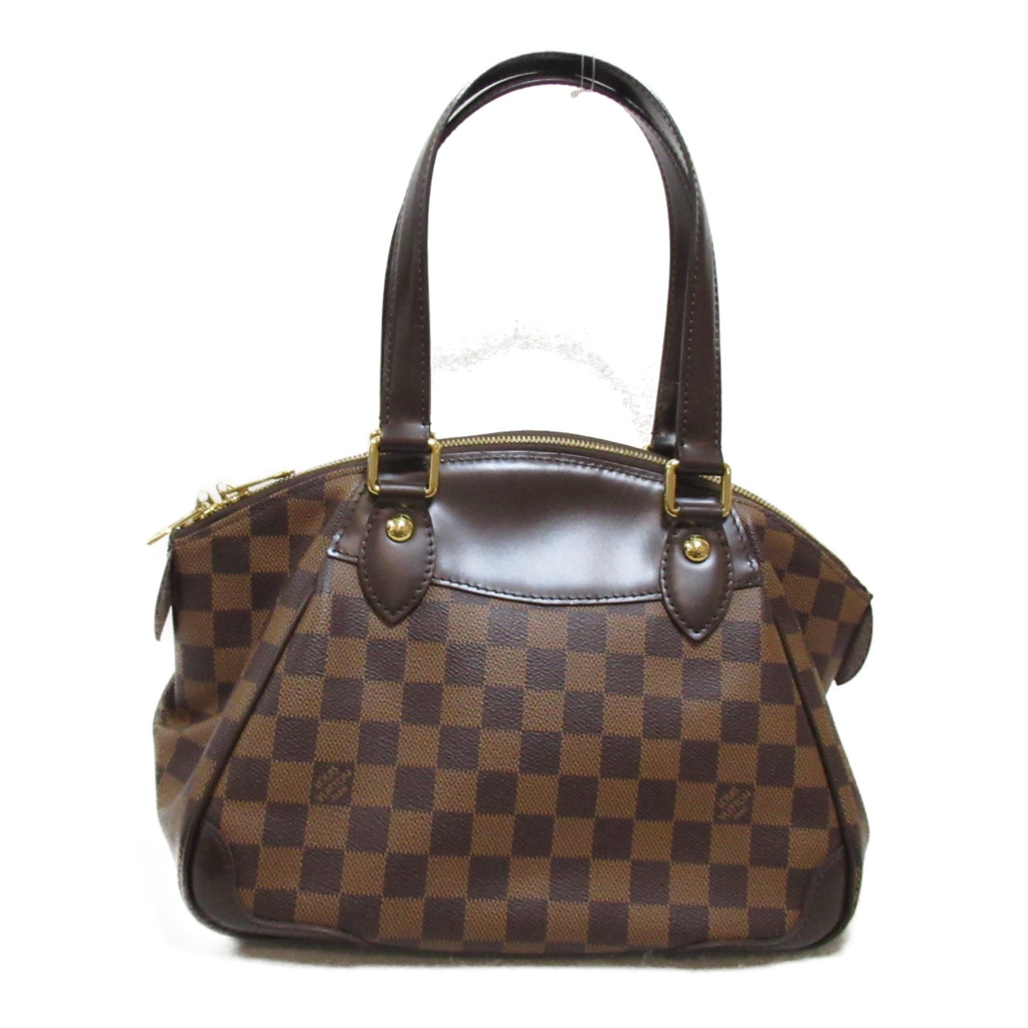 LOUIS VUITTON Verona PM Shoulder Bag Brown Ebene Damier PVC coated canvas N41117