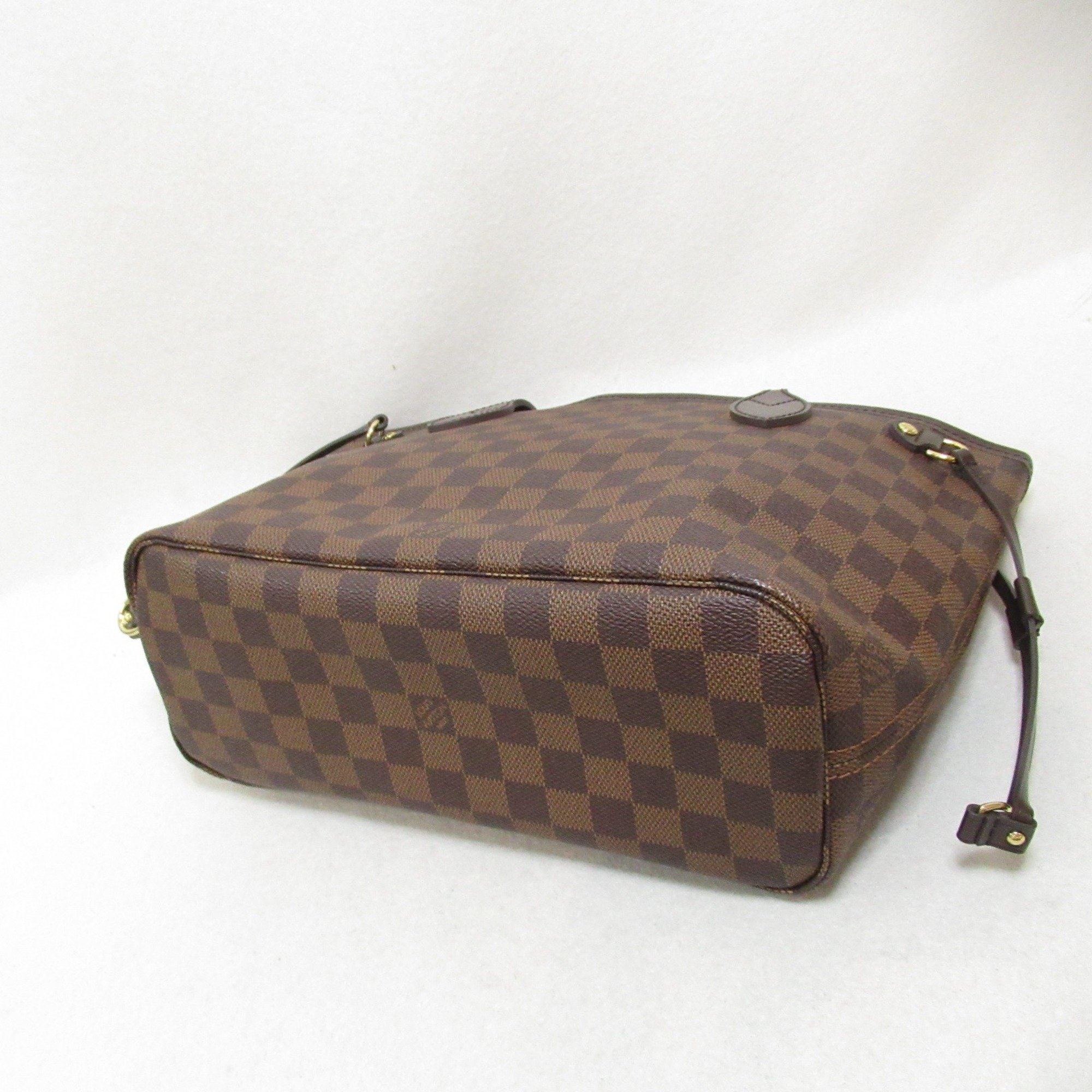 LOUIS VUITTON Neverfull Tote Bag Brown Ebene Damier PVC coated canvas N51109