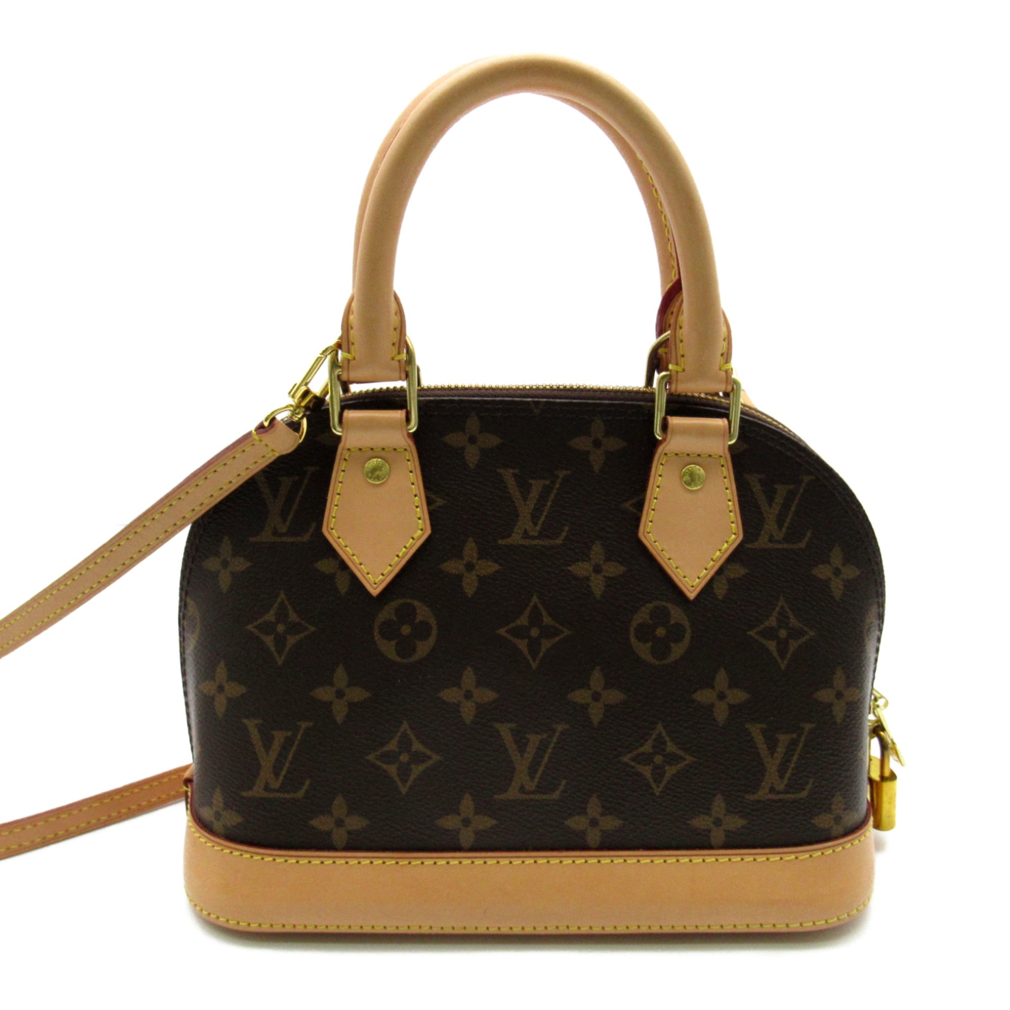 LOUIS VUITTON Alma BB Shoulder Bag Brown Monogram PVC coated canvas M46990