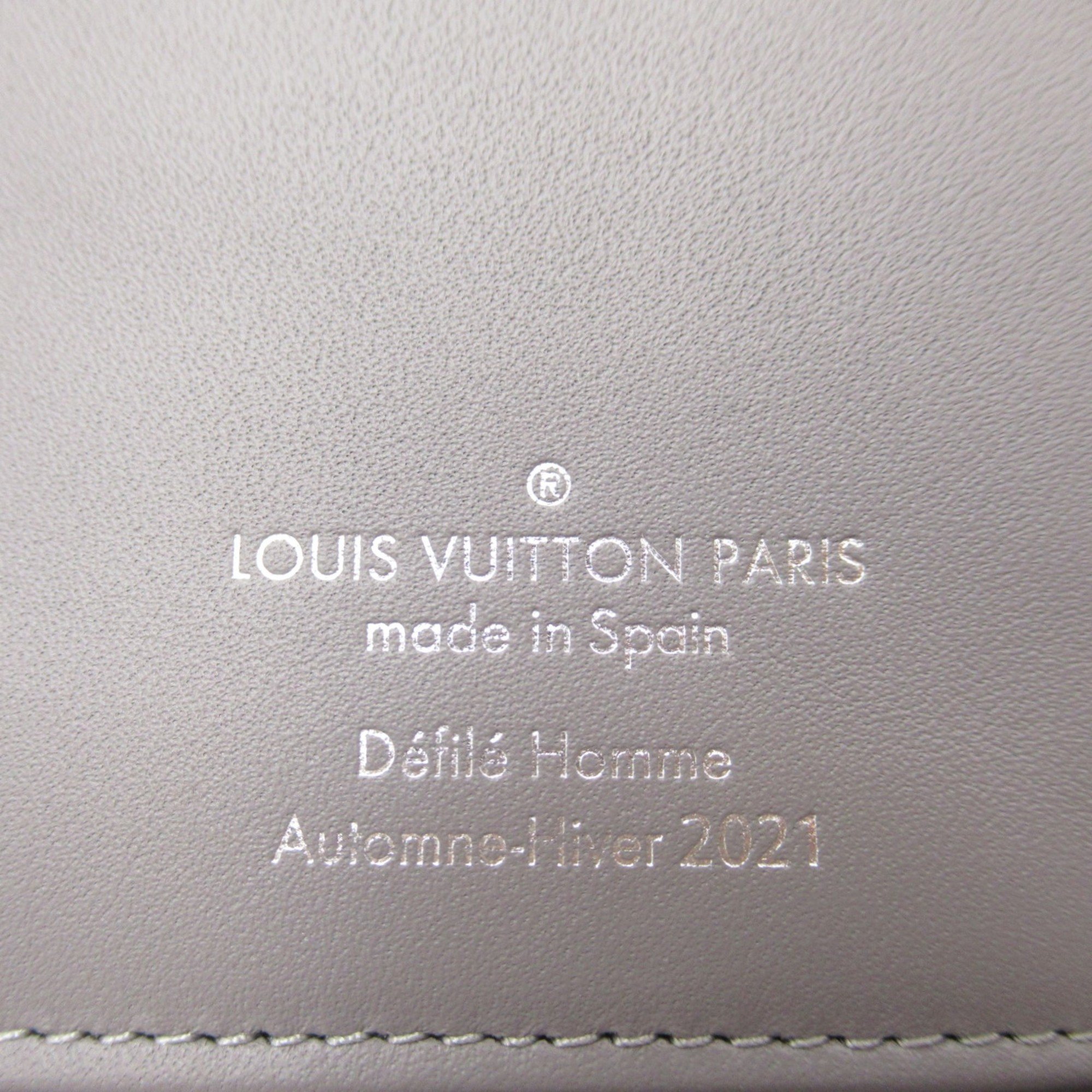 LOUIS VUITTON Zippy wallet Vertical Silver Monogram Mirage PVC coated canvas M80808