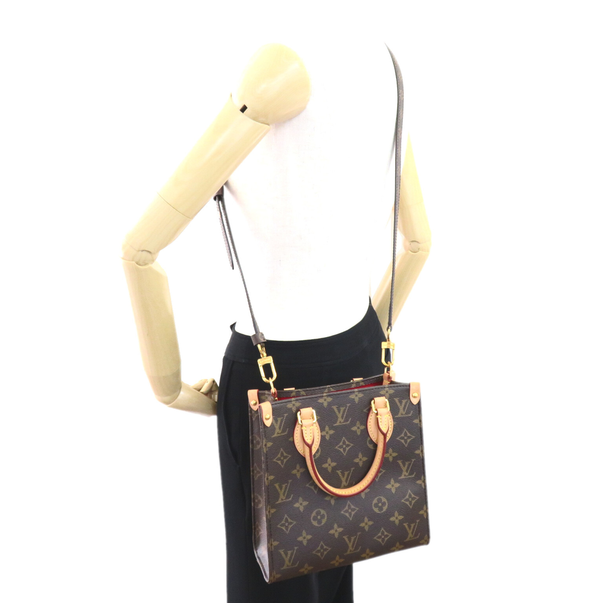 LOUIS VUITTON Sac PlatBB 2wayShoulder Bag Brown Monogram PVC coated canvas M46265