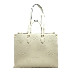 LOUIS VUITTON On the Go GM 2way Tote Bag Beige claim Monogram empreinte leather M45081