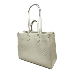 LOUIS VUITTON On the Go GM 2way Tote Bag Beige claim Monogram empreinte leather M45081