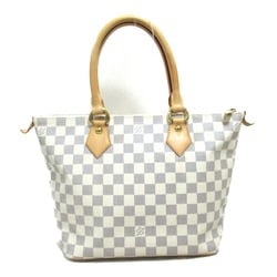 LOUIS VUITTON Saleya PM Tote Bag White Damier Azur PVC coated canvas N51186