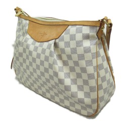 LOUIS VUITTON Siracusa MM Shoulder Bag Beige Damier Azur PVC coated canvas N41112