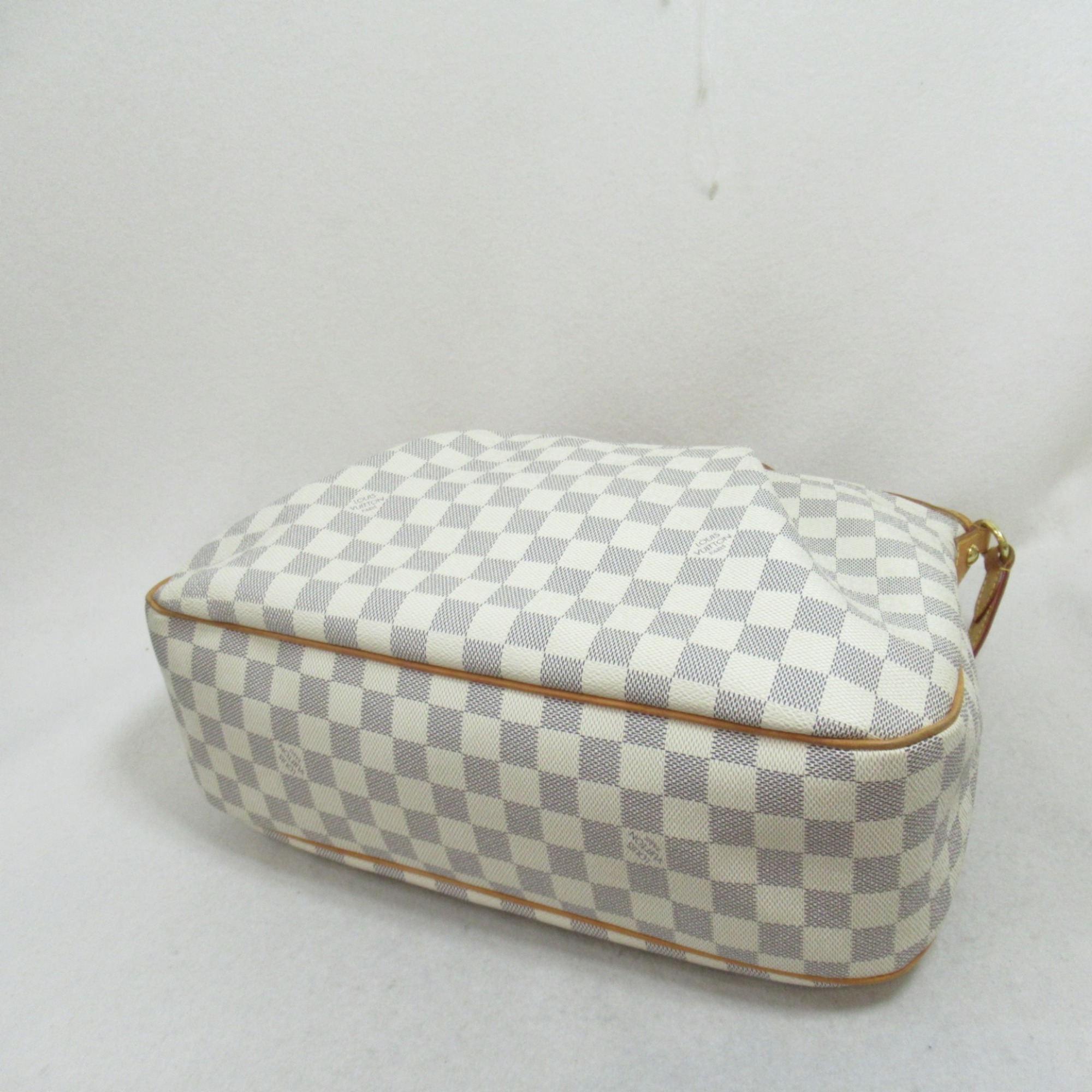 LOUIS VUITTON Siracusa MM Shoulder Bag Beige Damier Azur PVC coated canvas N41112