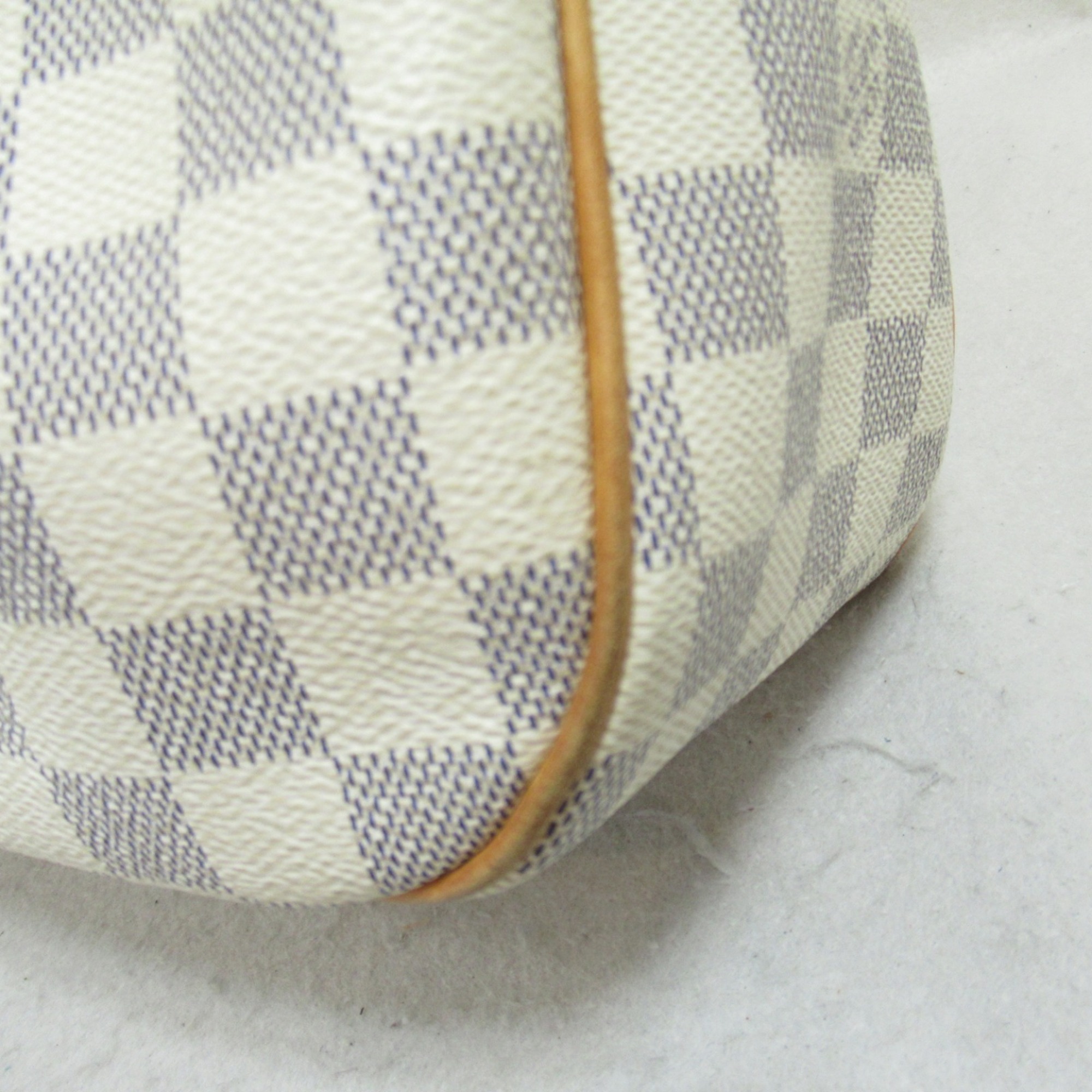 LOUIS VUITTON Siracusa MM Shoulder Bag Beige Damier Azur PVC coated canvas N41112