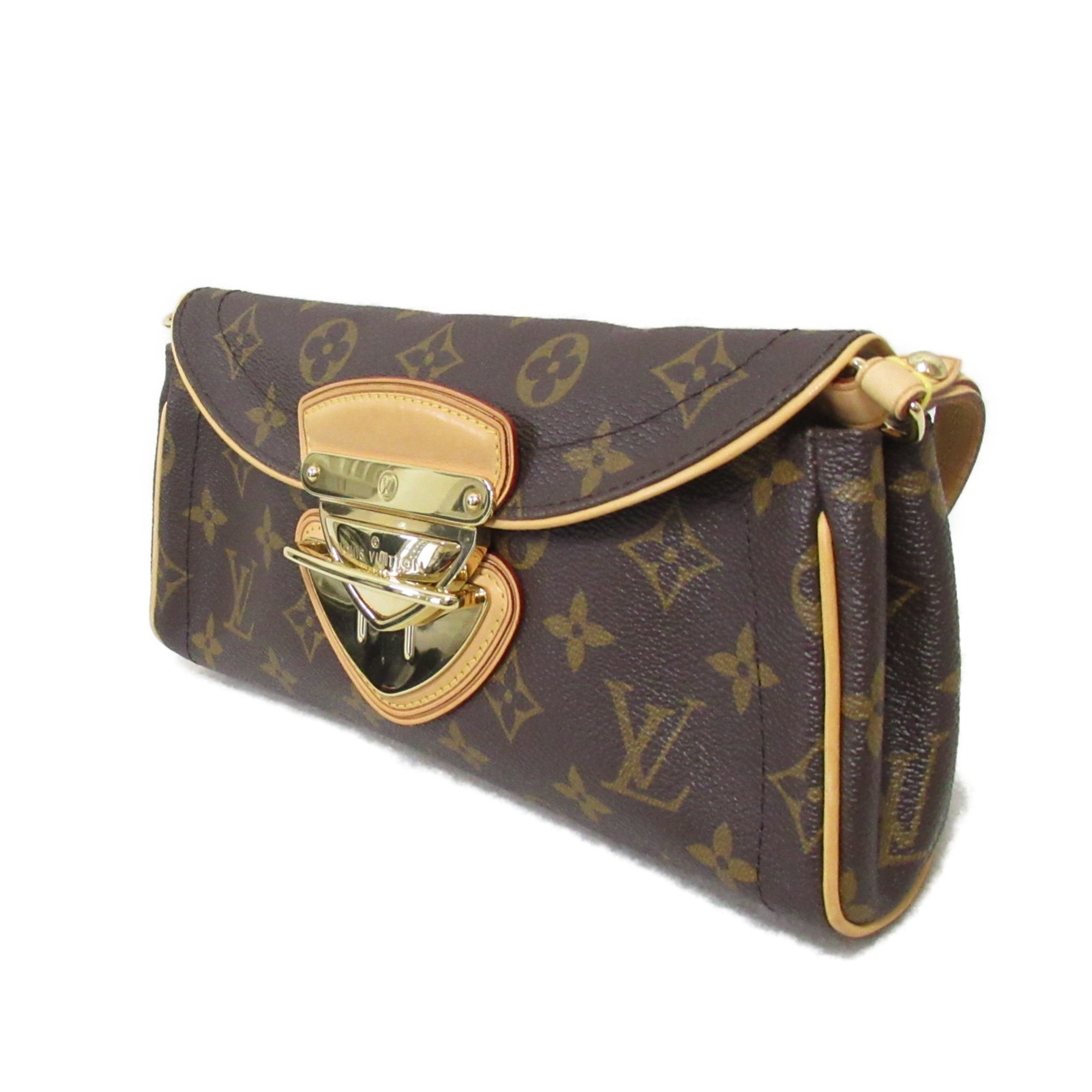 LOUIS VUITTON Pochette Beverly Shoulder Bag Brown Monogram PVC coated canvas M40122