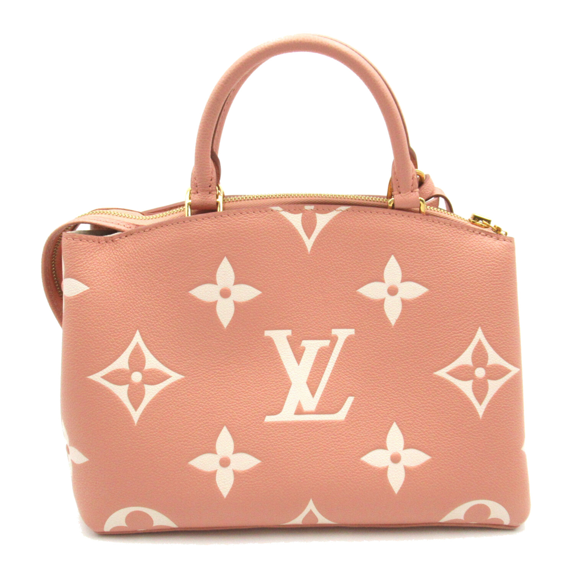 LOUIS VUITTON Petit Palais PM Pink Monogram empreinte leather M46353