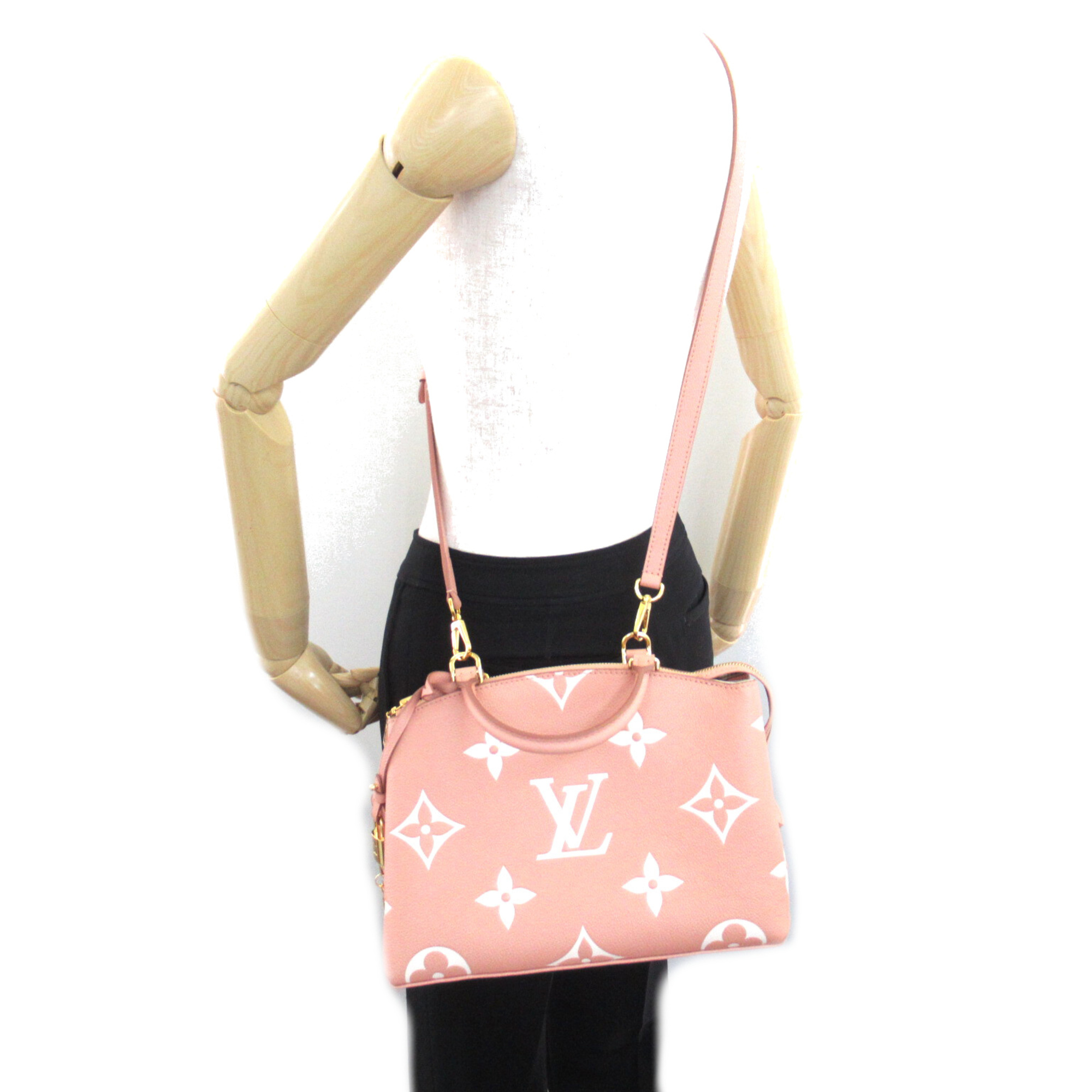 LOUIS VUITTON Petit Palais PM Pink Monogram empreinte leather M46353