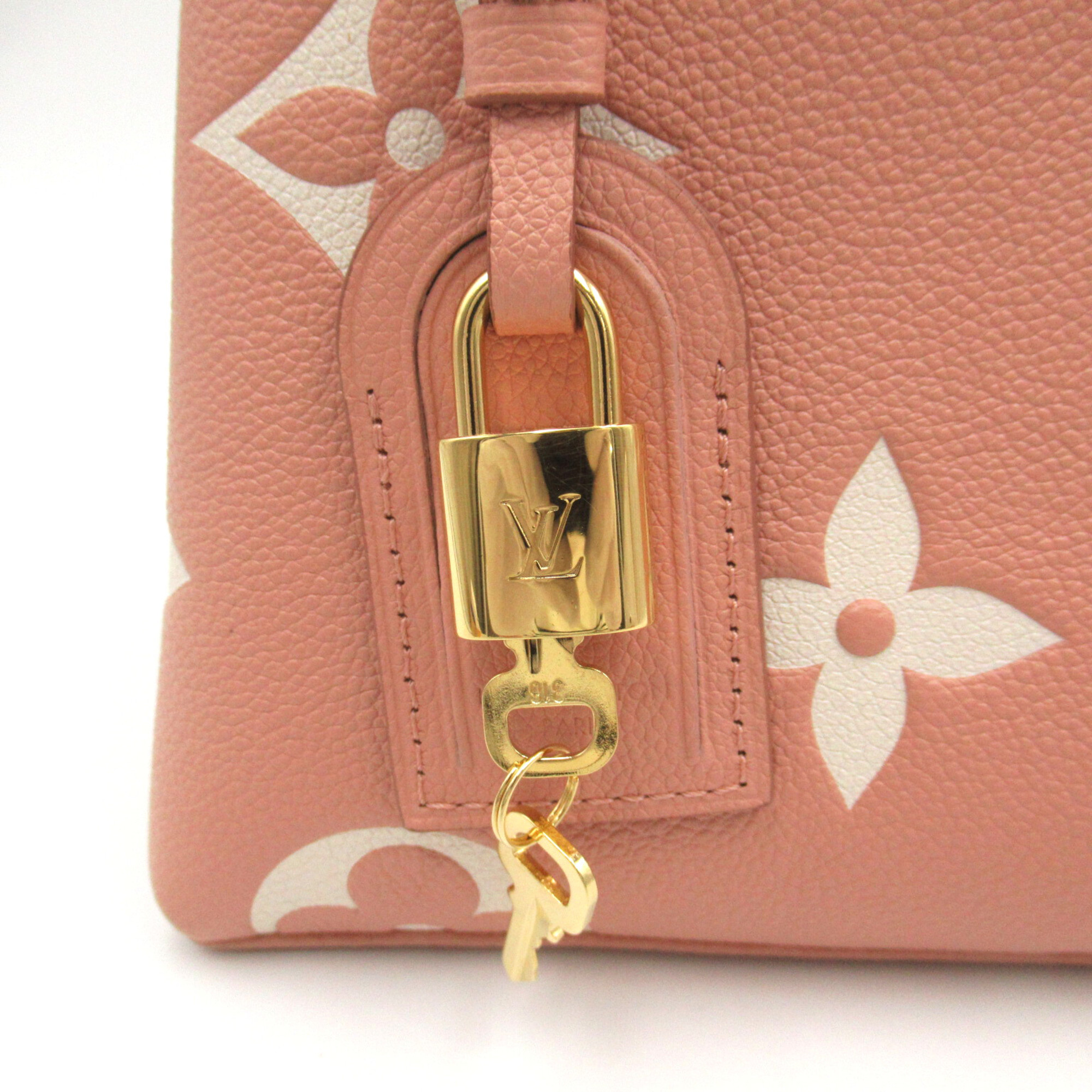 LOUIS VUITTON Petit Palais PM Pink Monogram empreinte leather M46353