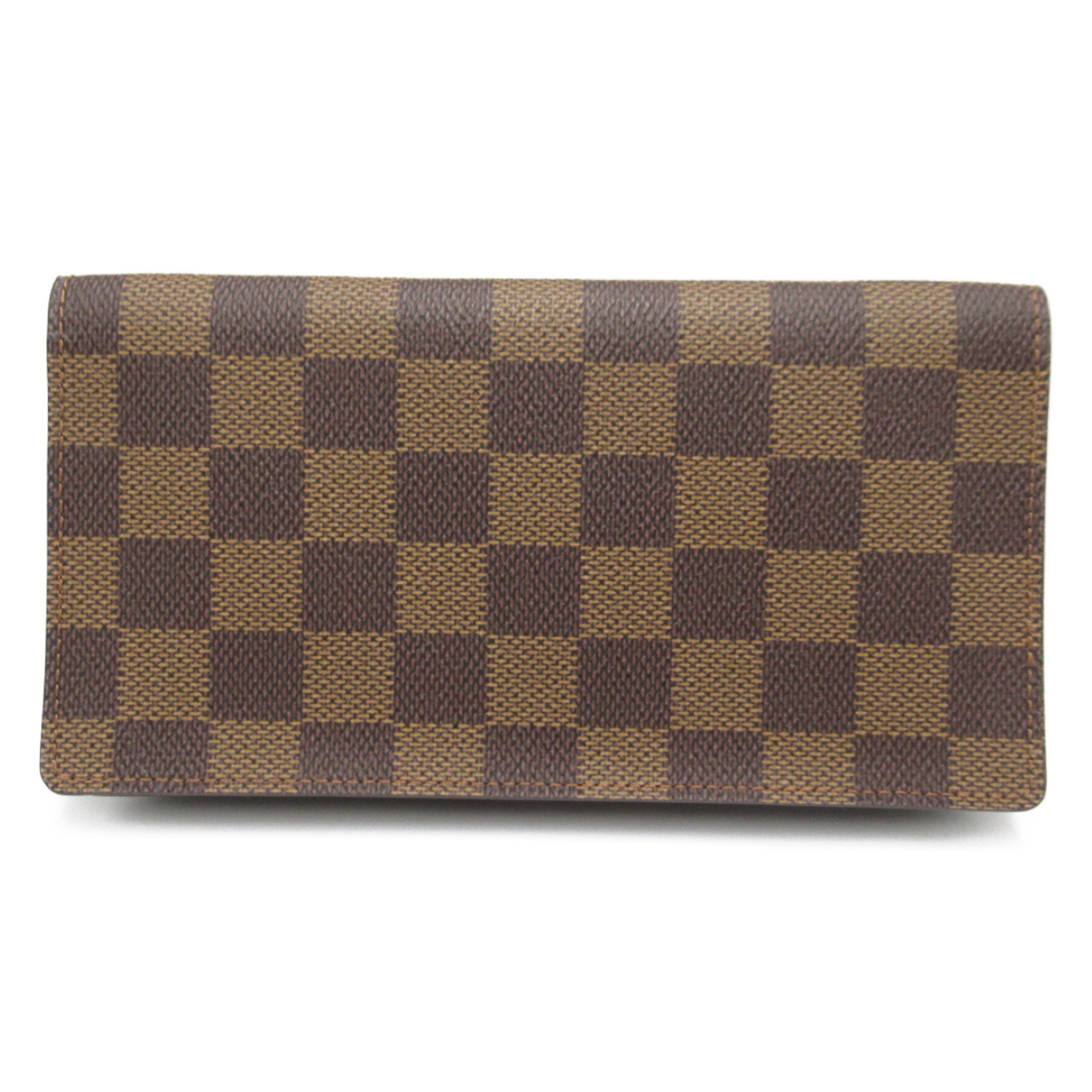 LOUIS VUITTON Porte Cartes Credit Brown Ebene Damier PVC coated canvas N60825