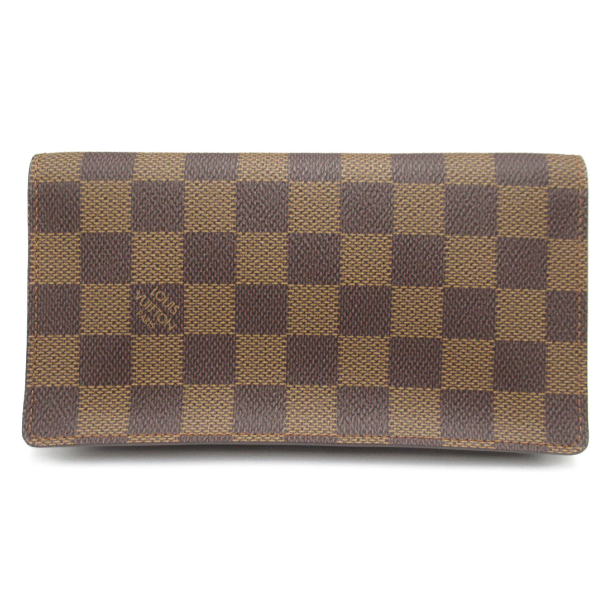 LOUIS VUITTON Porte Cartes Credit Brown Ebene Damier PVC coated canvas N60825