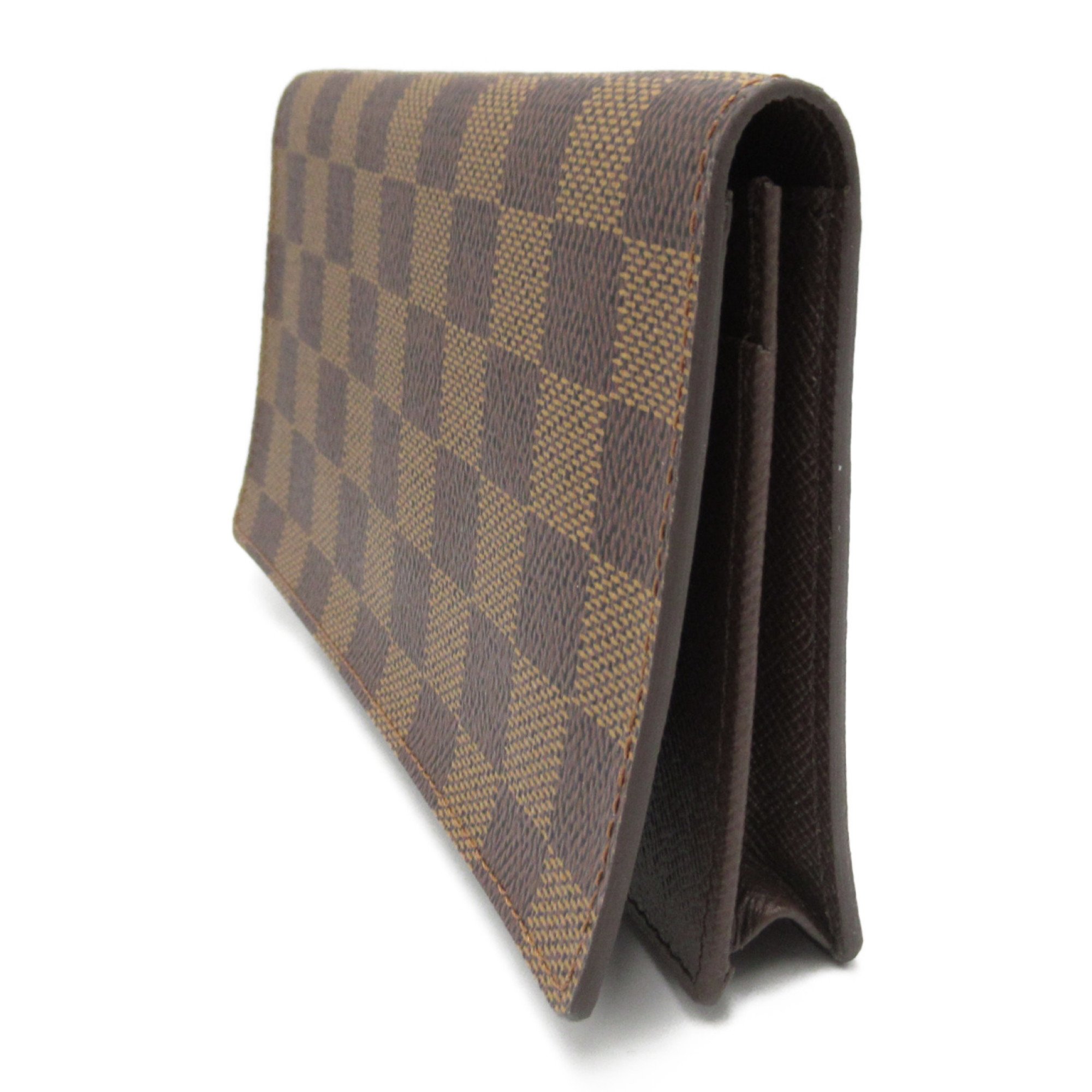 LOUIS VUITTON Porte Cartes Credit Brown Ebene Damier PVC coated canvas N60825