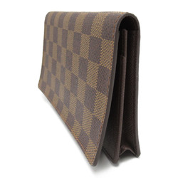 LOUIS VUITTON Porte Cartes Credit Brown Ebene Damier PVC coated canvas N60825