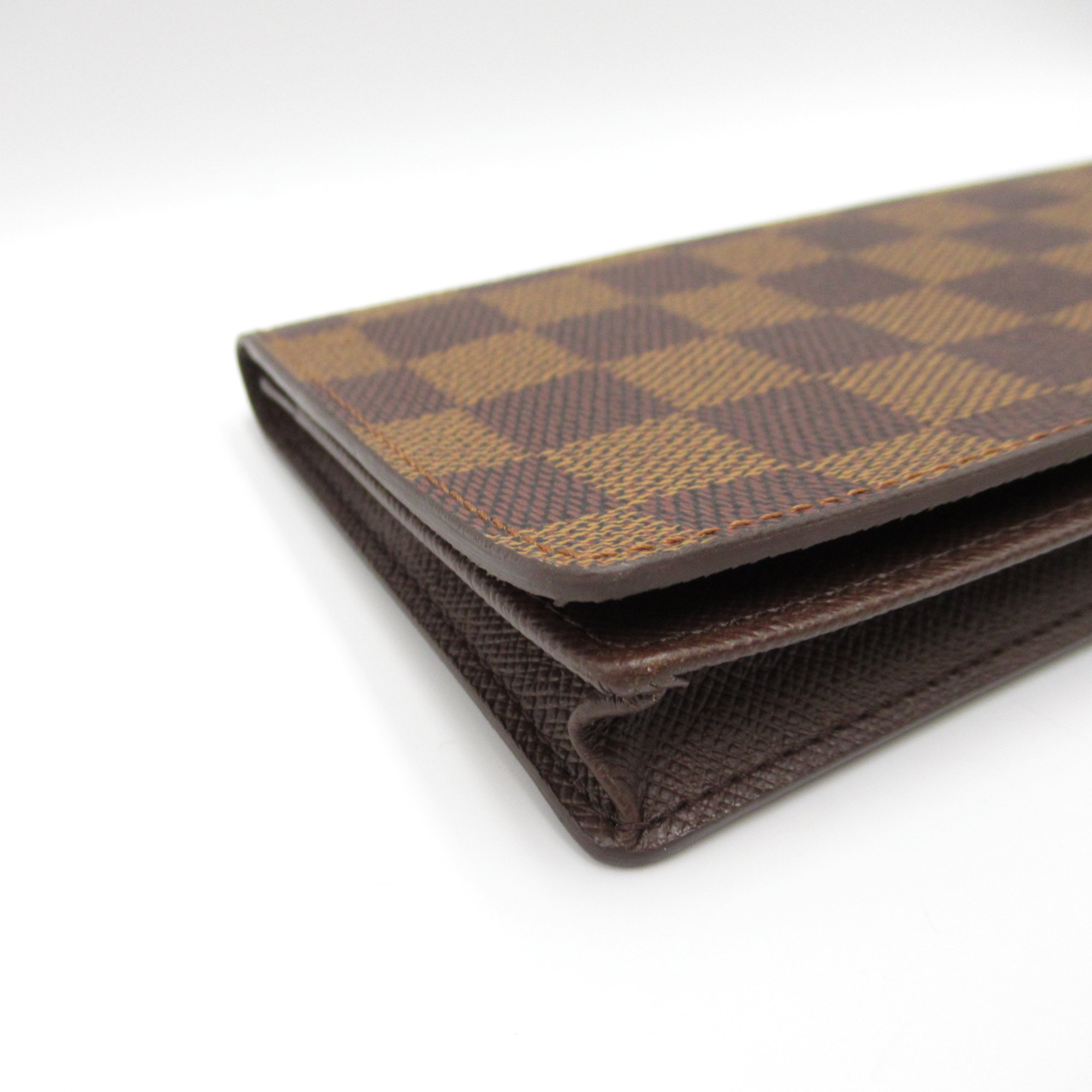 LOUIS VUITTON Porte Cartes Credit Brown Ebene Damier PVC coated canvas N60825