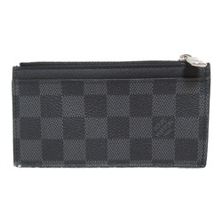 LOUIS VUITTON coin card holder coin purse Black Damier graphite PVC coated canvas N64038