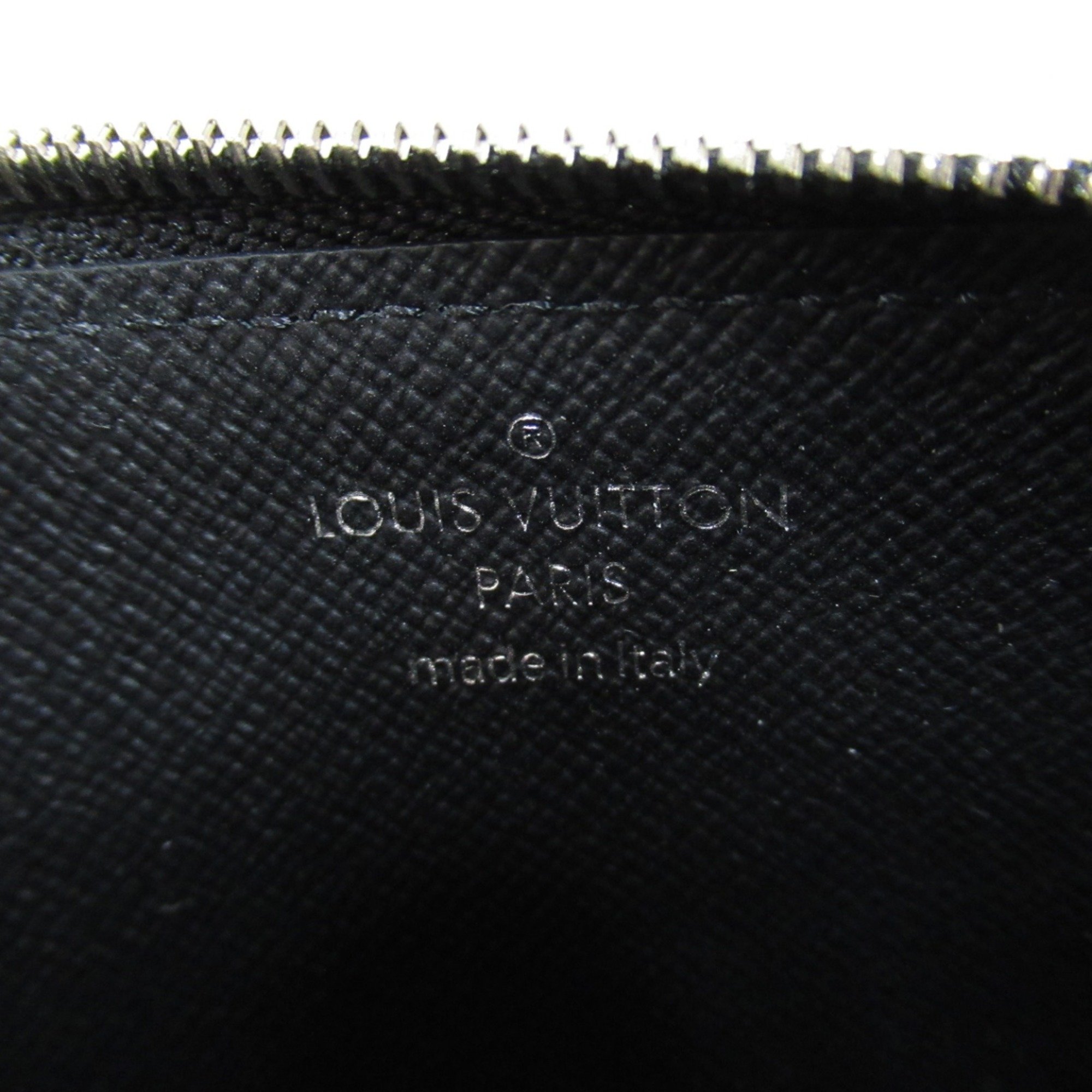 LOUIS VUITTON coin card holder coin purse Black Damier graphite PVC coated canvas N64038