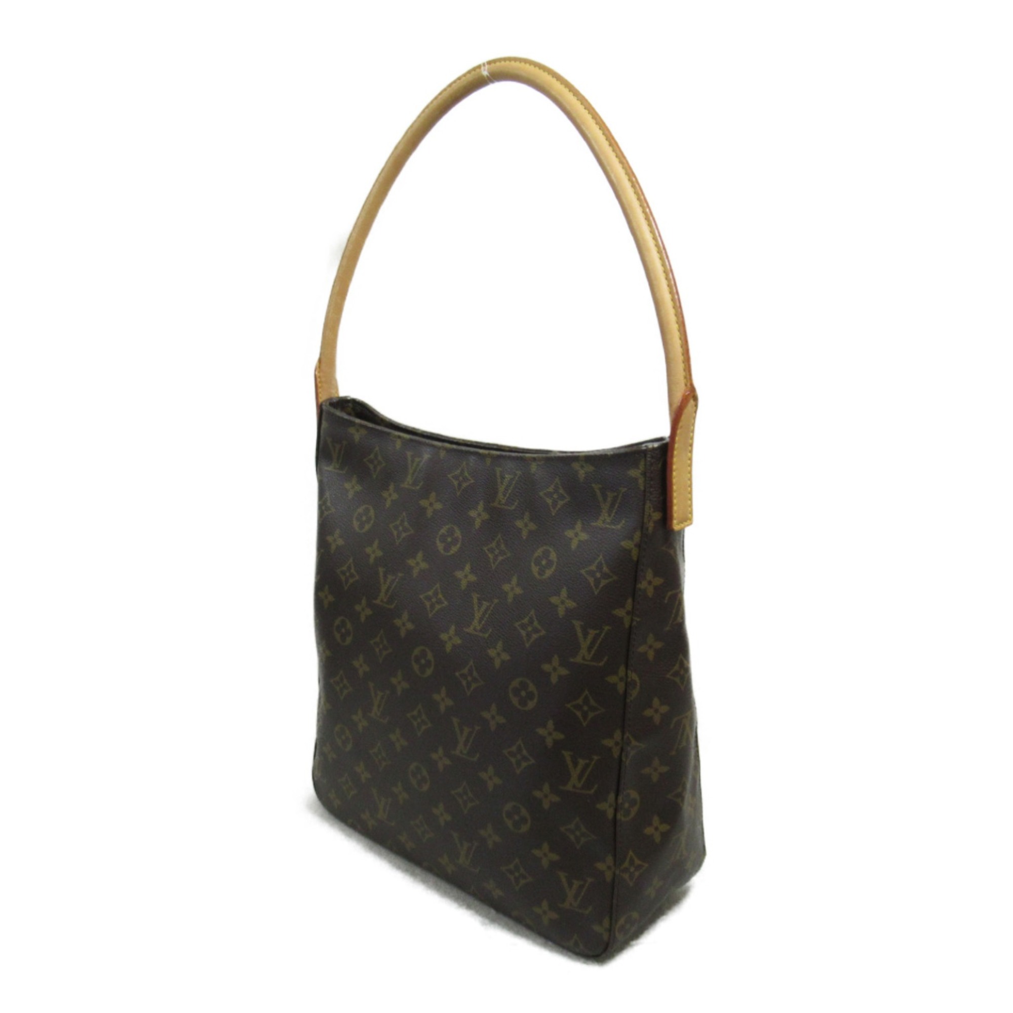 LOUIS VUITTON Looping Shoulder Bag Brown Monogram PVC coated canvas M51145