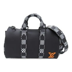 LOUIS VUITTON City Keepall XS 2way Shoulder Bag Black Damier Distorted Calfskin (cowhide) M80202