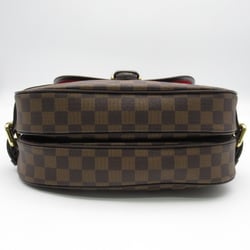 LOUIS VUITTON Highbury Shoulder Bag Brown Ebene Damier PVC coated canvas N51200