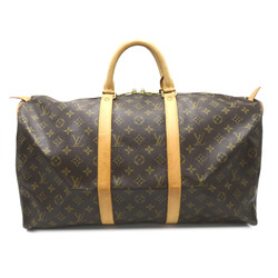 LOUIS VUITTON Keepol 50 Boston bag Brown Monogram PVC coated canvas M41426