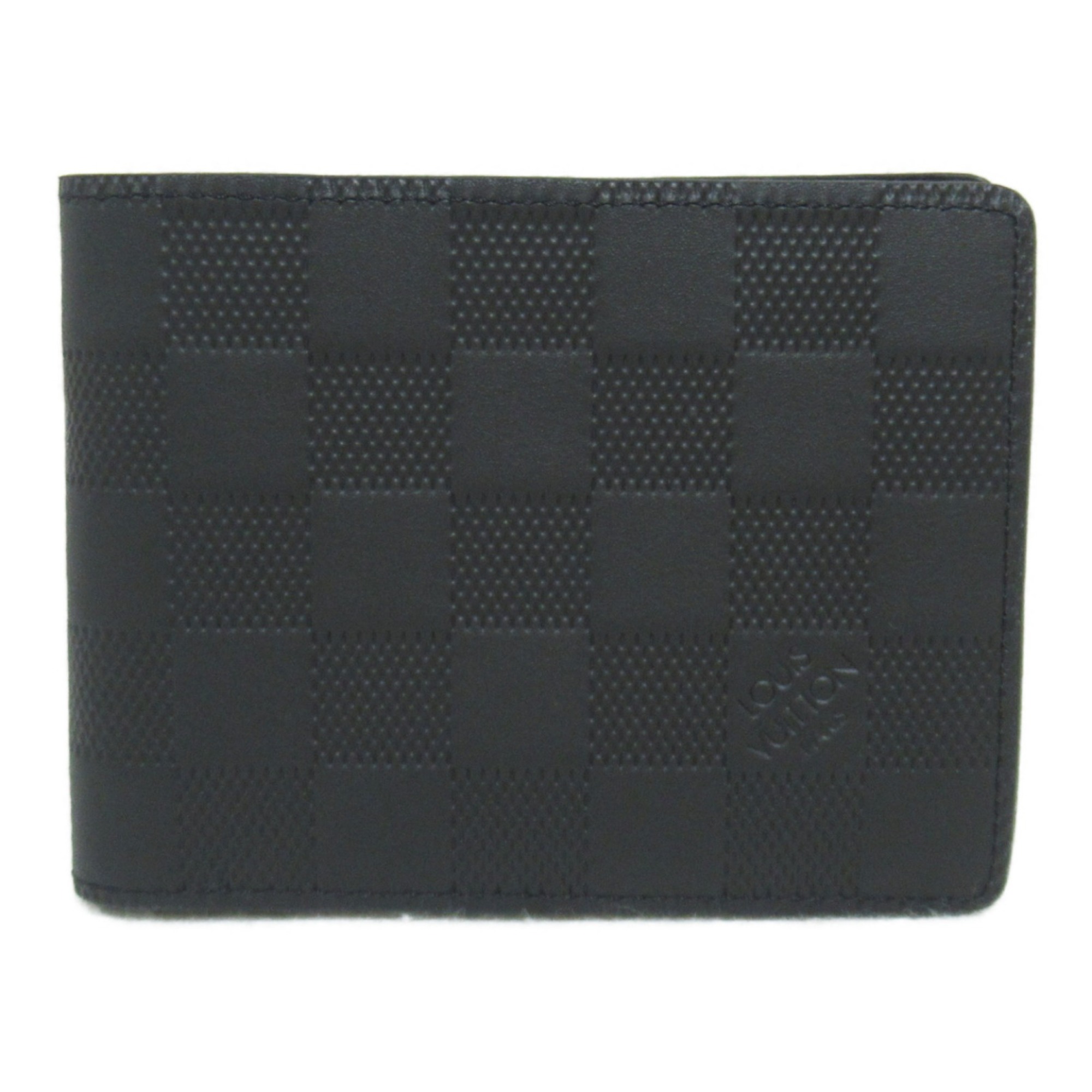 LOUIS VUITTON Portefeiulle Multiple Bi-Fold Wallet Black Damier Infini PVC coated canvas N63124