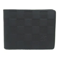 LOUIS VUITTON Portefeiulle Multiple Bi-Fold Wallet Black Damier Infini PVC coated canvas N63124