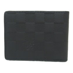 LOUIS VUITTON Portefeiulle Multiple Bi-Fold Wallet Black Damier Infini PVC coated canvas N63124