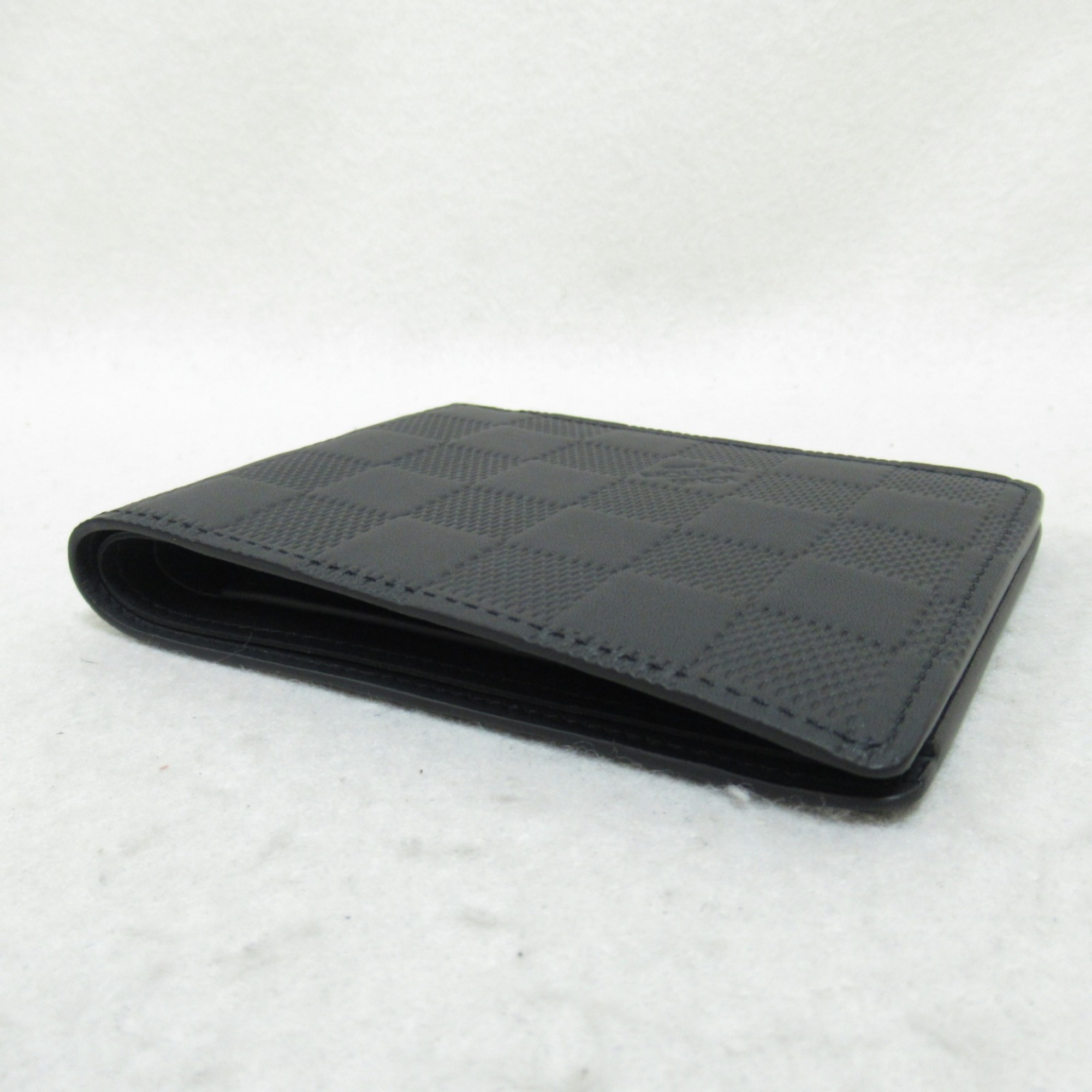 LOUIS VUITTON Portefeiulle Multiple Bi-Fold Wallet Black Damier Infini PVC coated canvas N63124