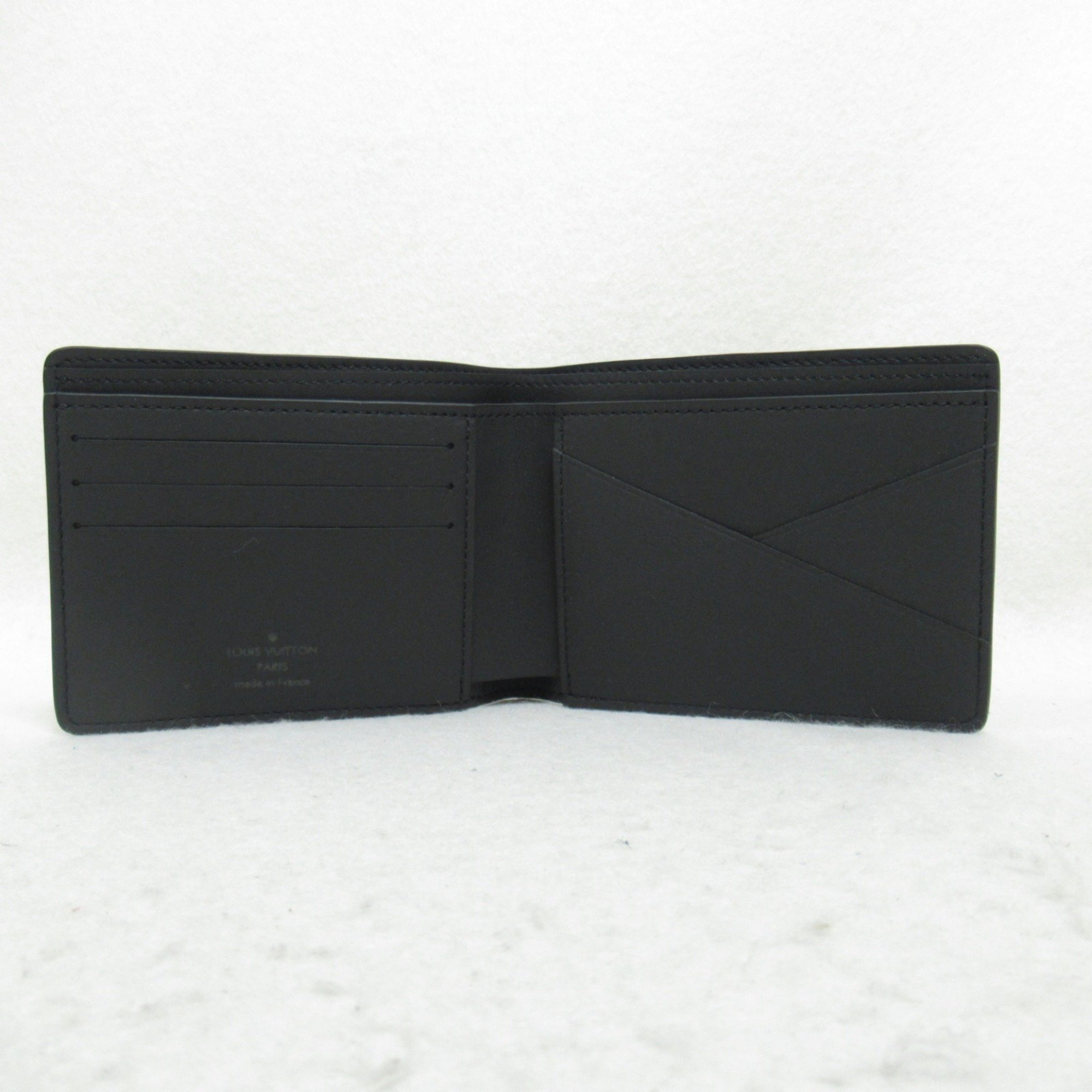 LOUIS VUITTON Portefeiulle Multiple Bi-Fold Wallet Black Damier Infini PVC coated canvas N63124