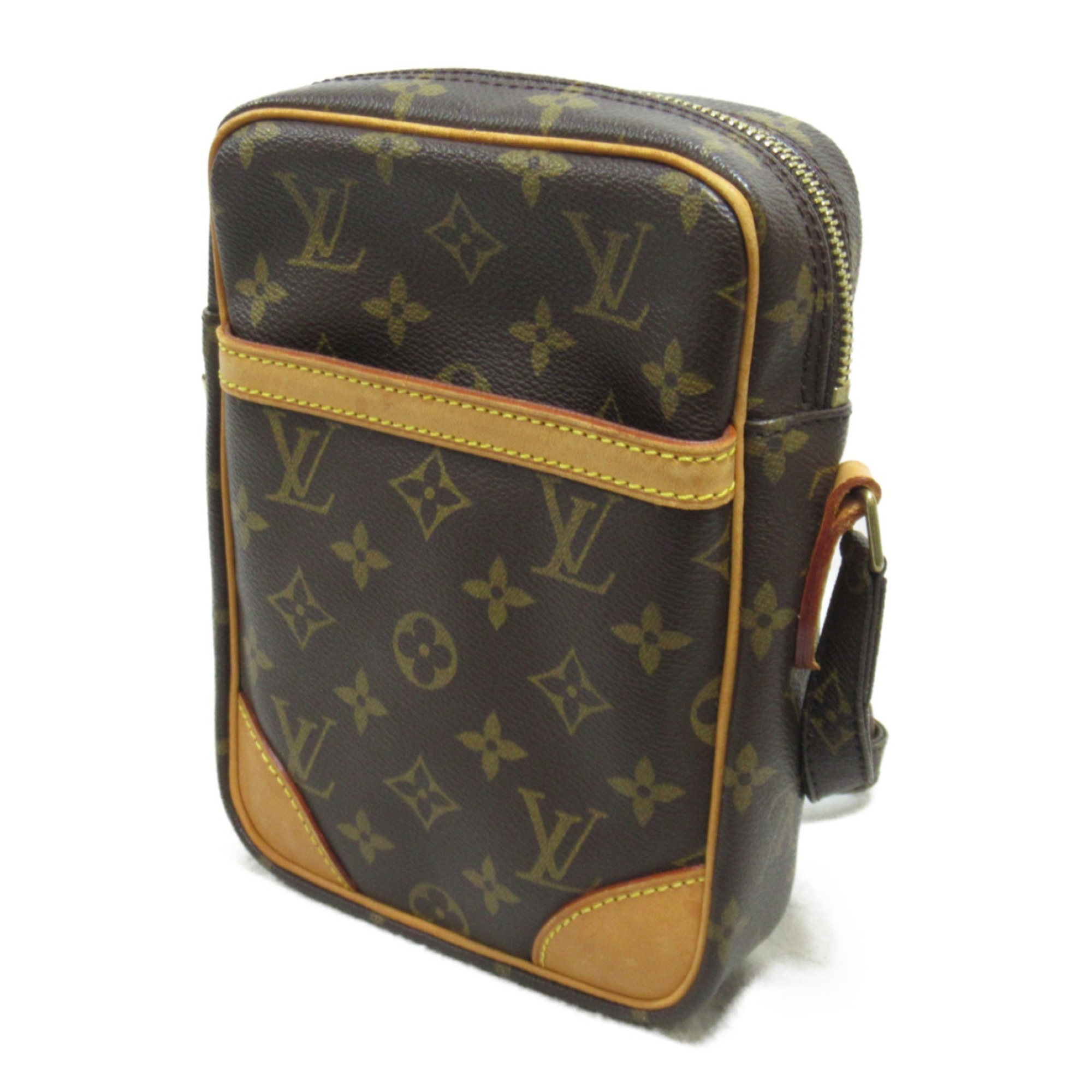 LOUIS VUITTON Danube Shoulder Bag Brown Monogram PVC coated canvas M45266