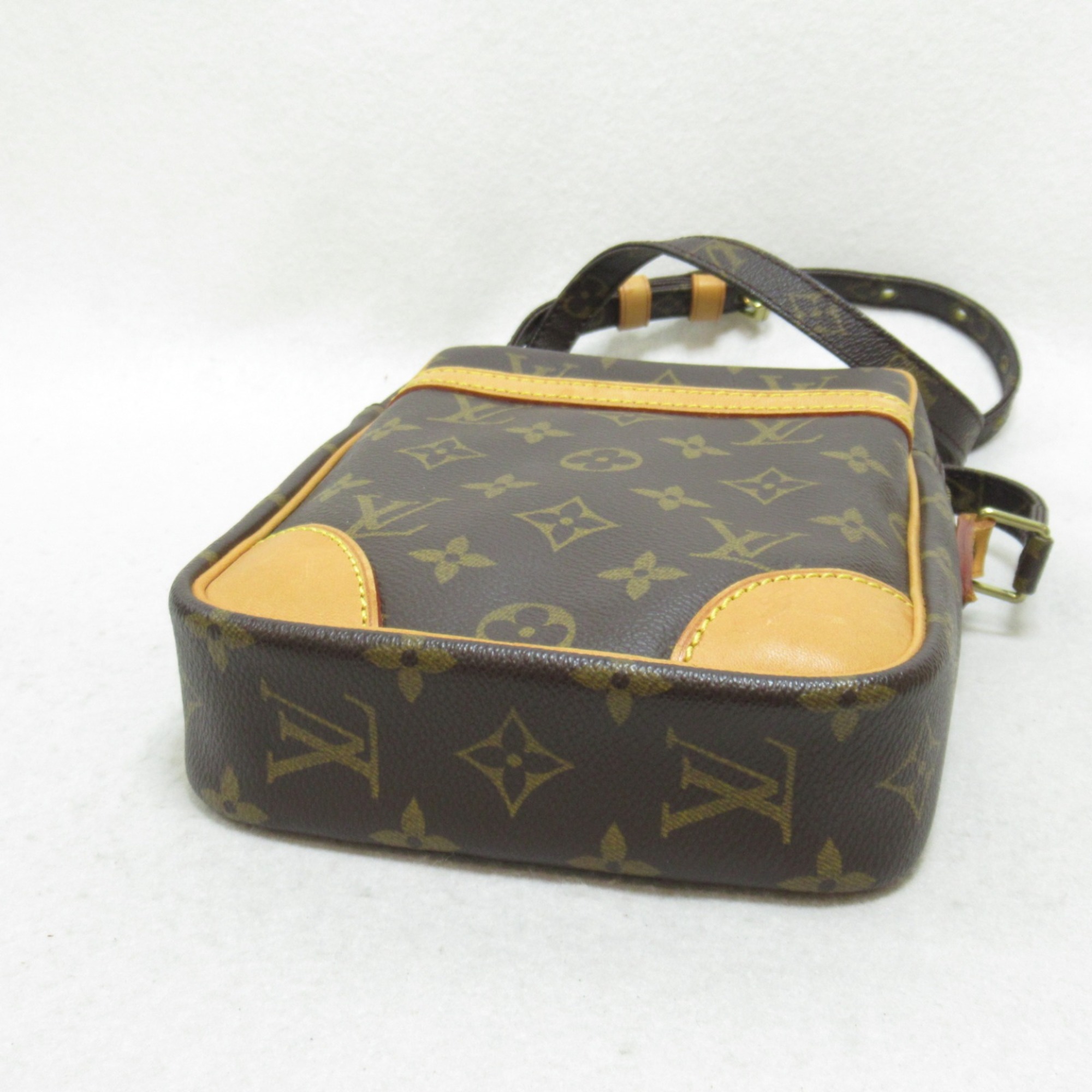 LOUIS VUITTON Danube Shoulder Bag Brown Monogram PVC coated canvas M45266