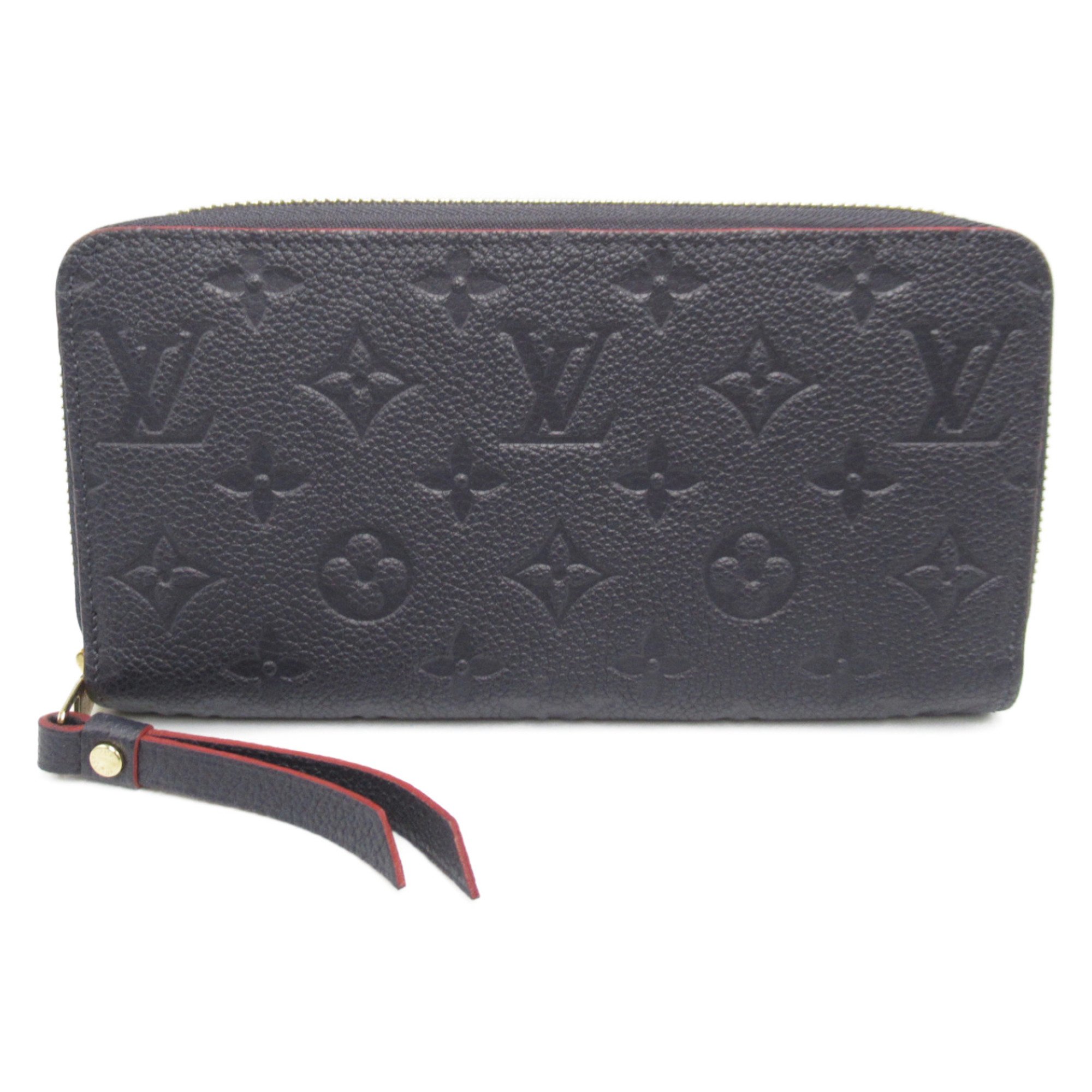 LOUIS VUITTON Zippy wallet Navy MarineRouge Monogram empreinte leather M62121