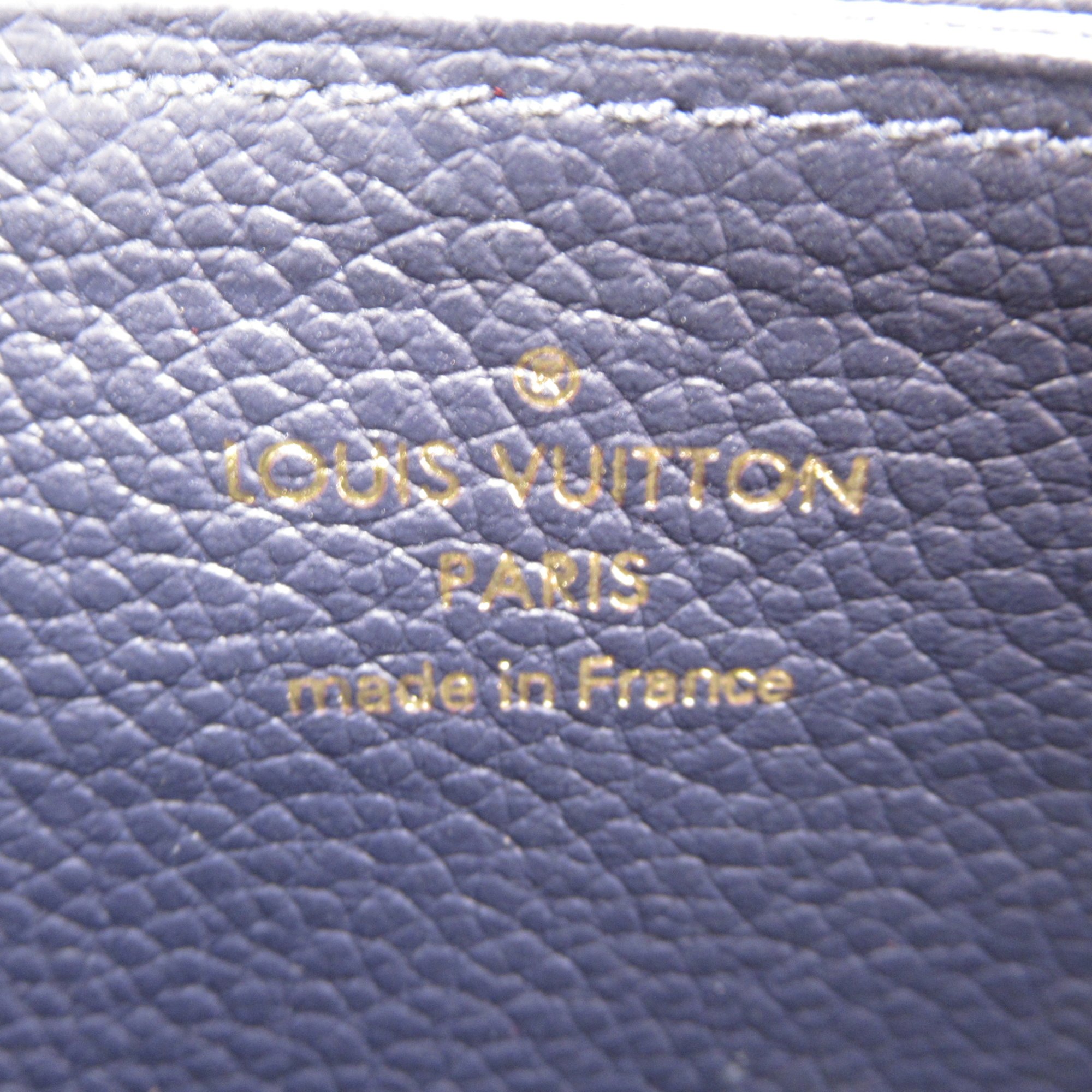 LOUIS VUITTON Zippy wallet Navy MarineRouge Monogram empreinte leather M62121