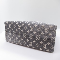 LOUIS VUITTON On the Go MM Gray Monogram /Jacquard denim M46448