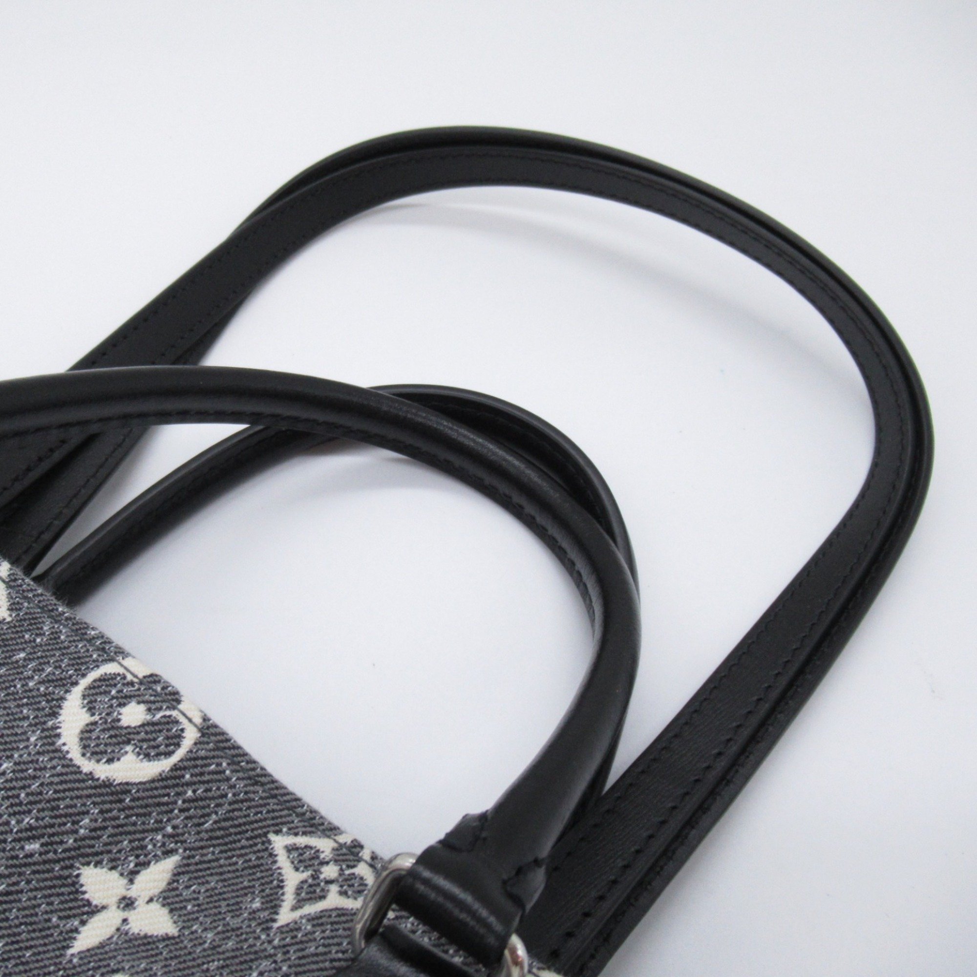 LOUIS VUITTON On the Go MM Gray Monogram /Jacquard denim M46448