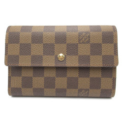 LOUIS VUITTON Porte Tresor Etui Papie Brown Ebene Damier PVC coated canvas N61202