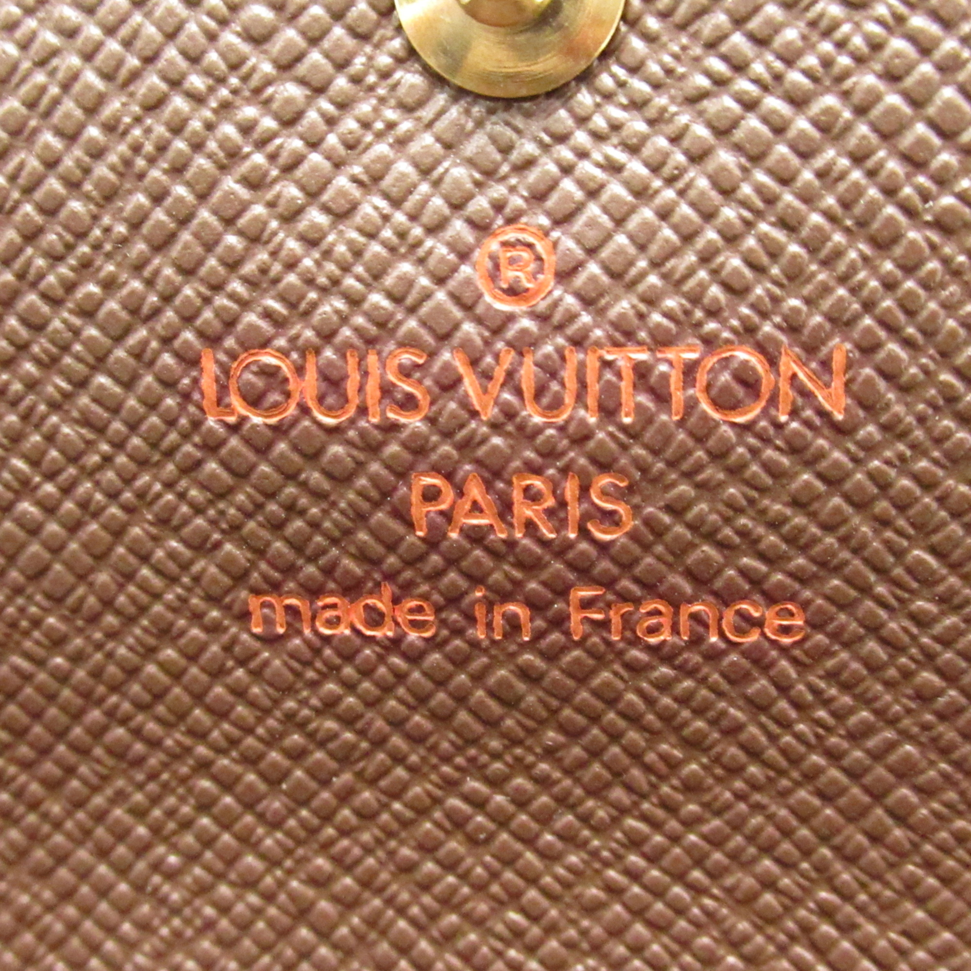 LOUIS VUITTON Porte Tresor Etui Papie Brown Ebene Damier PVC coated canvas N61202